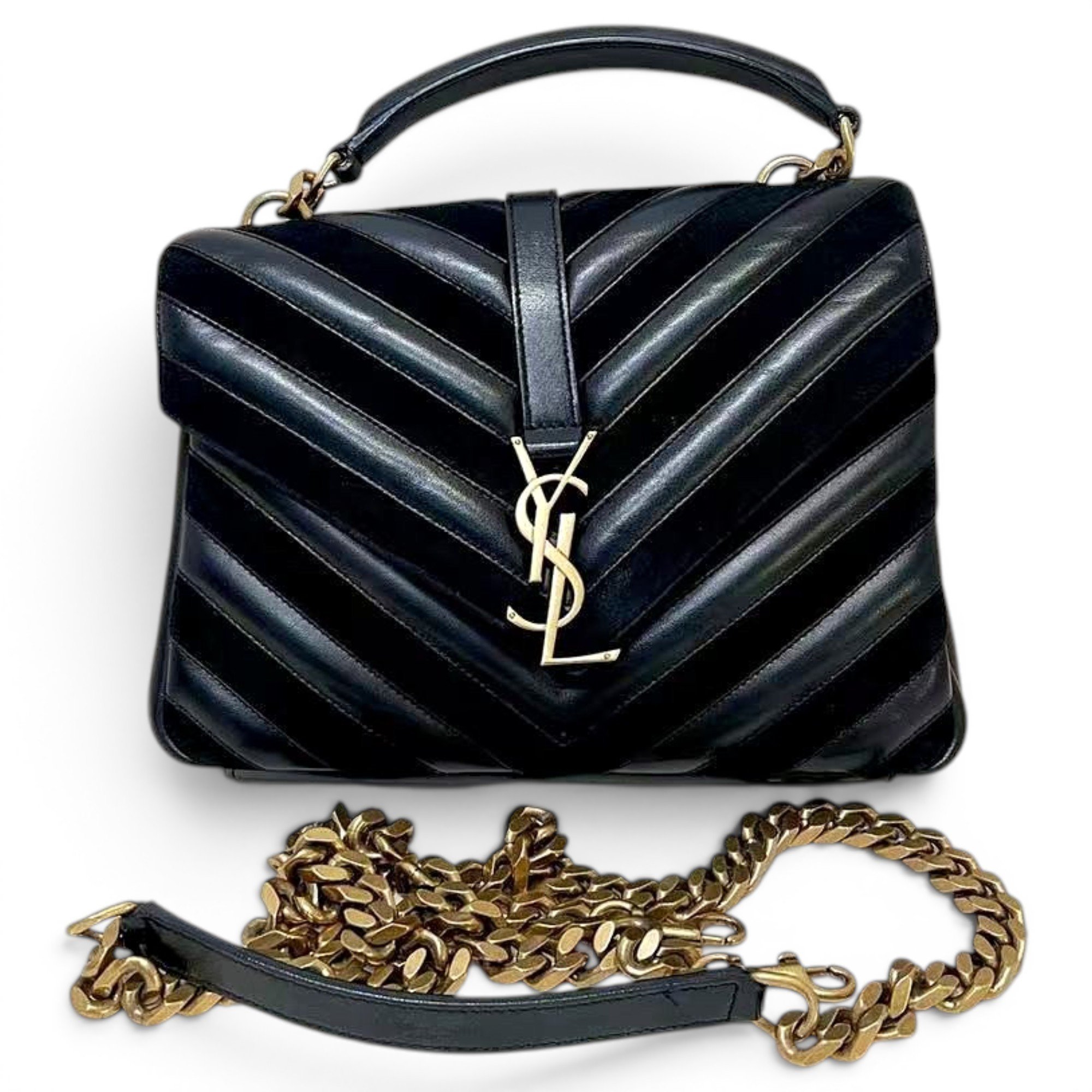 Collége monogramme leather handbag