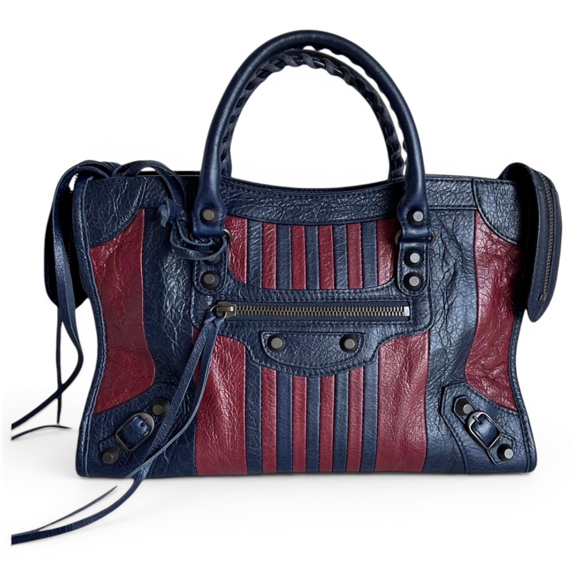 City leather handbag