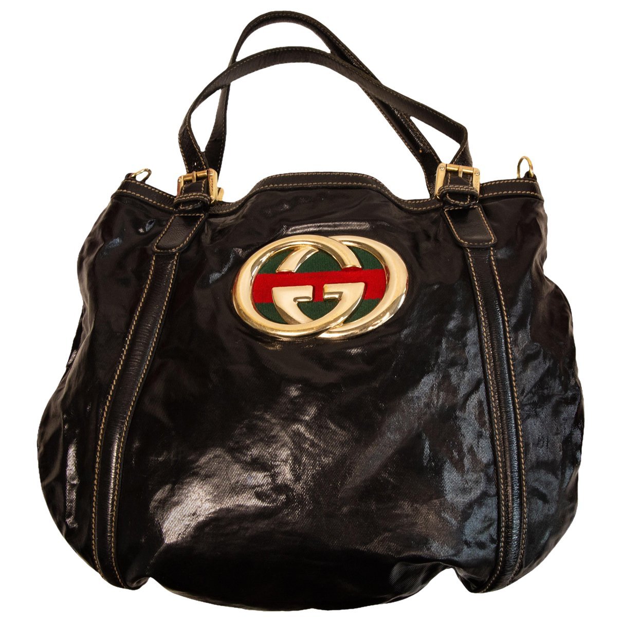 Britt patent leather handbag