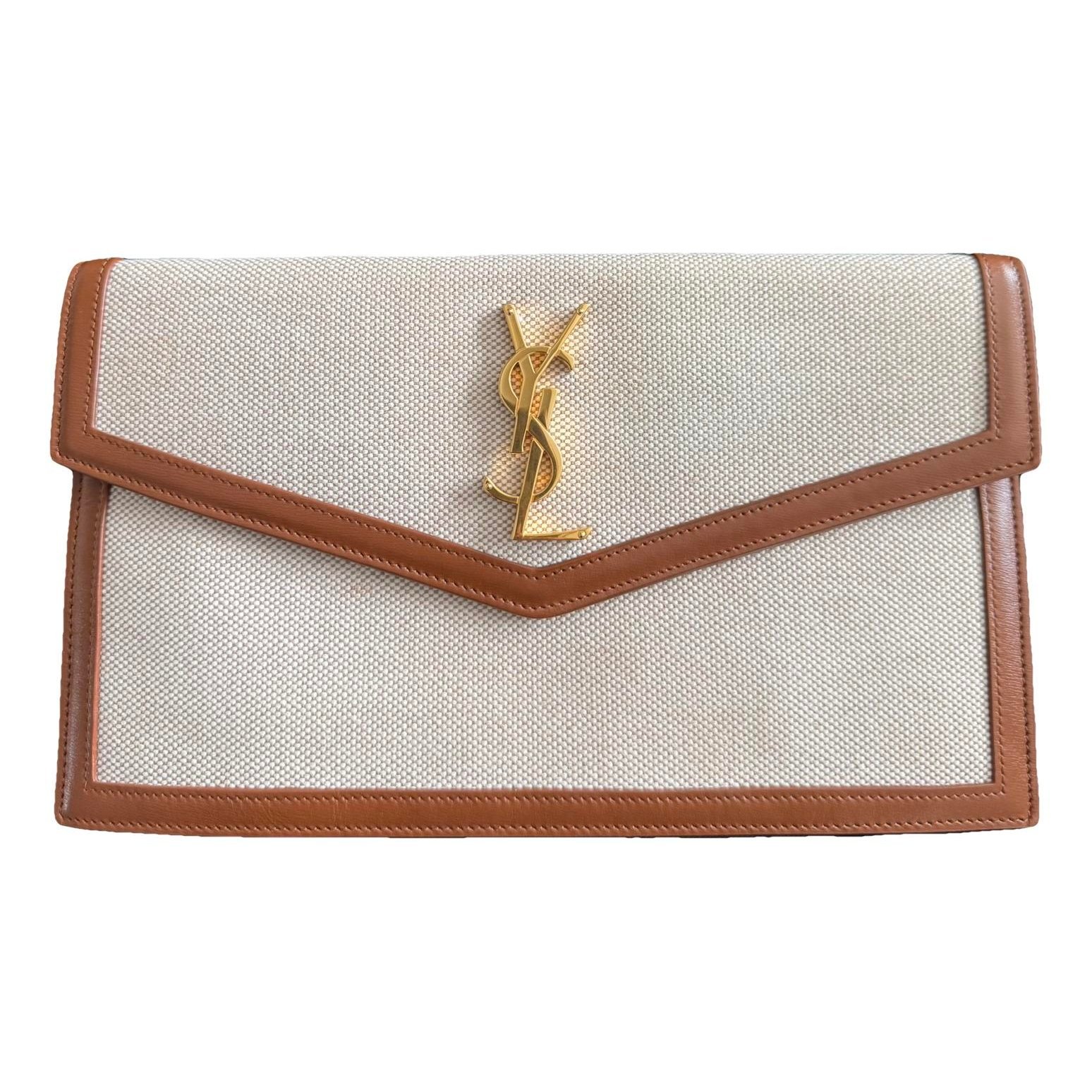 Leather clutch bag