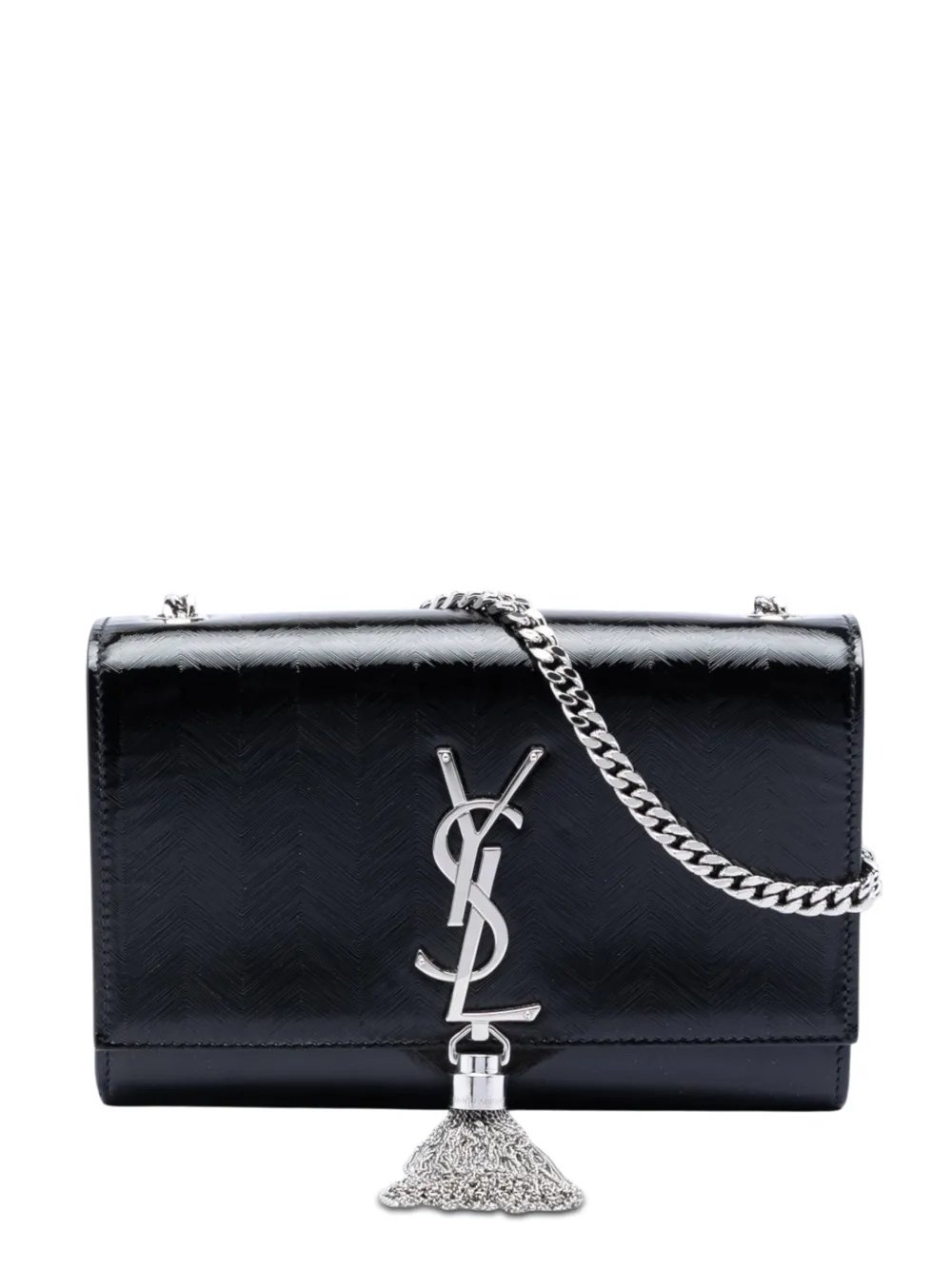 2022 Medium Chevron Patent Monogram Kate Tassel crossbody bag