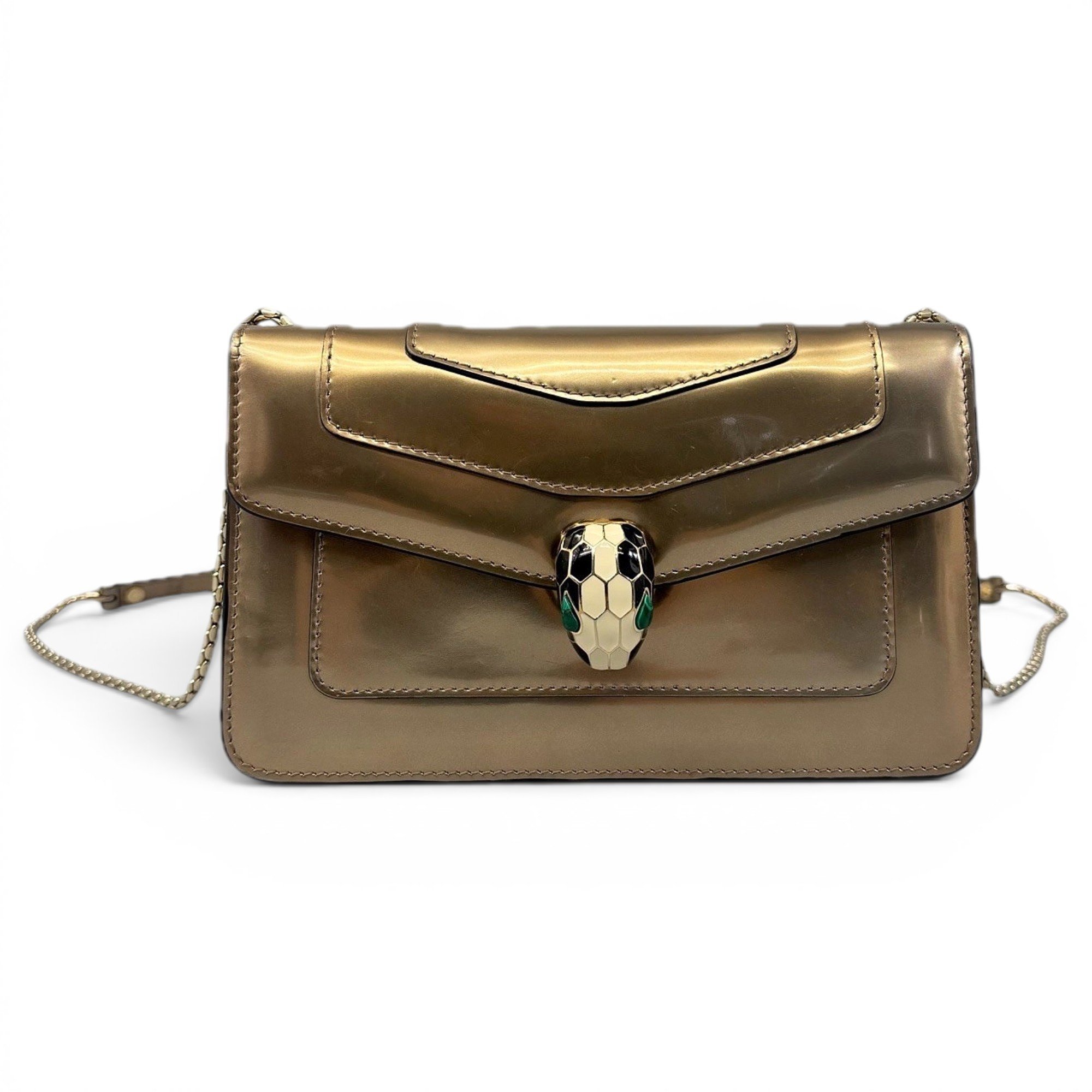 Serpenti leather handbag