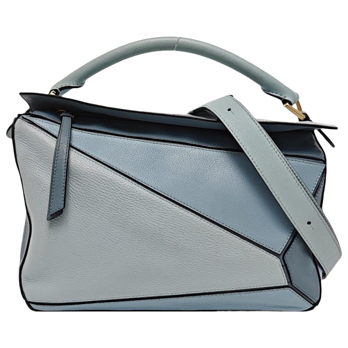 Puzzle leather handbag