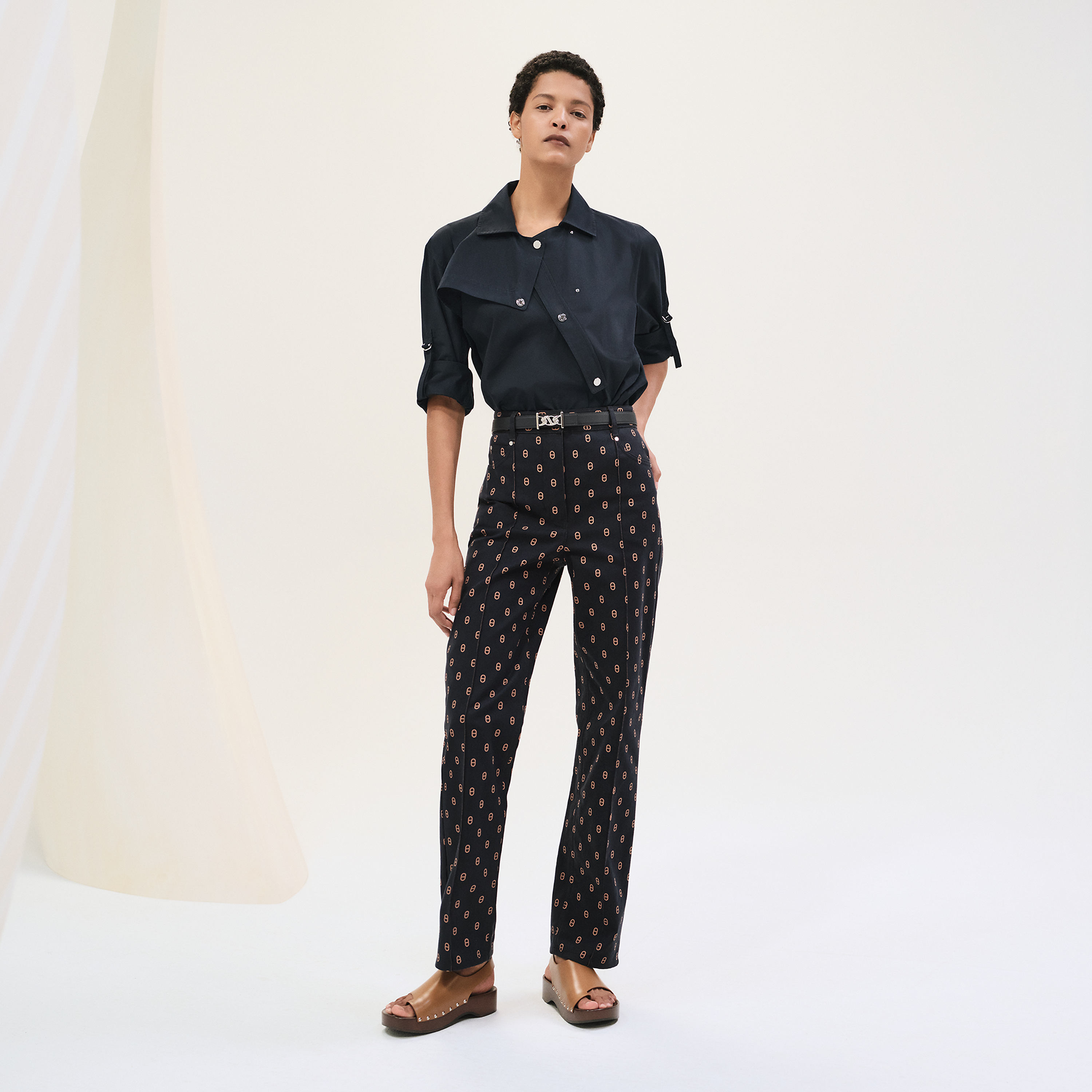 "Chaine d'Ancre" pleated pants