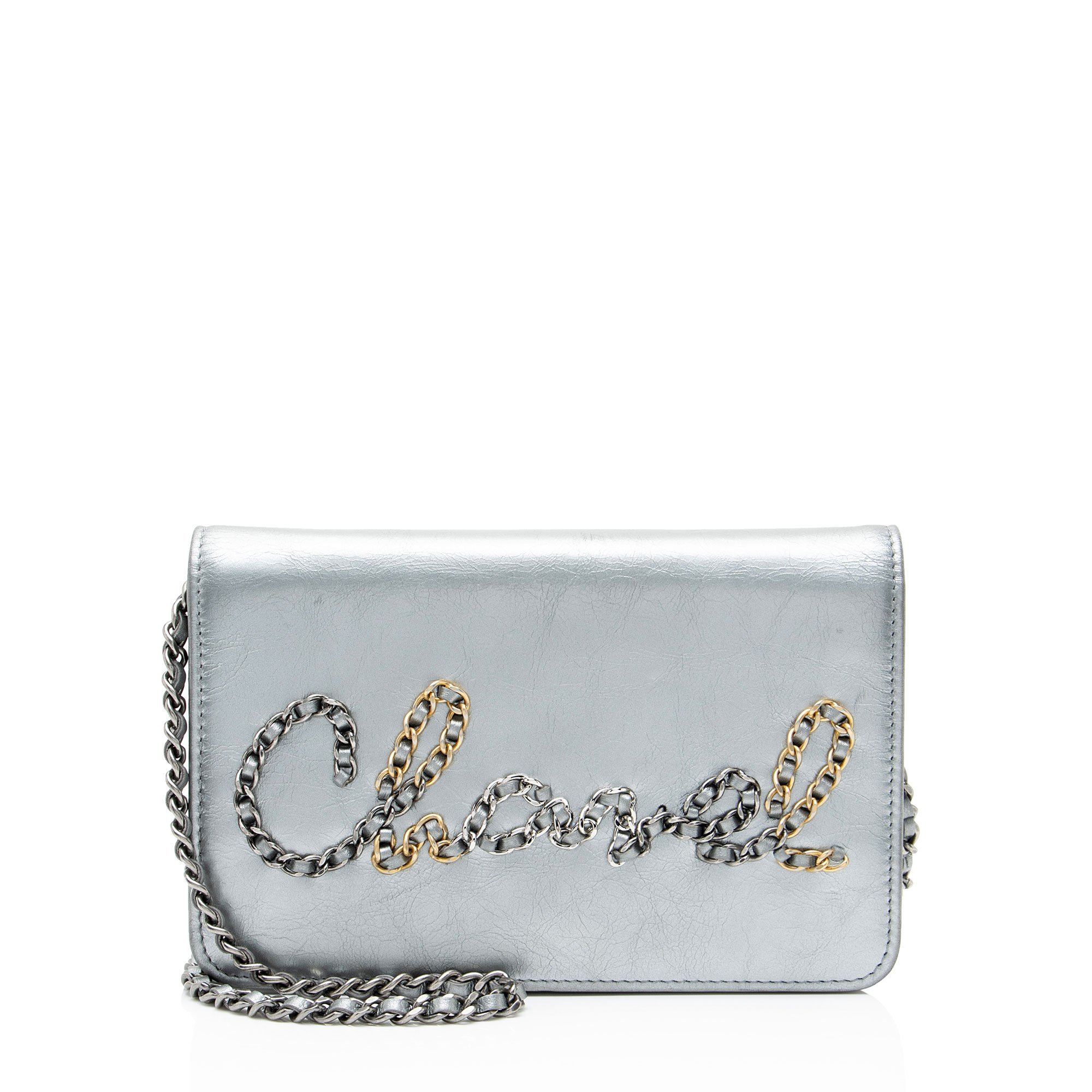 Wallet On Chain leather crossbody bag