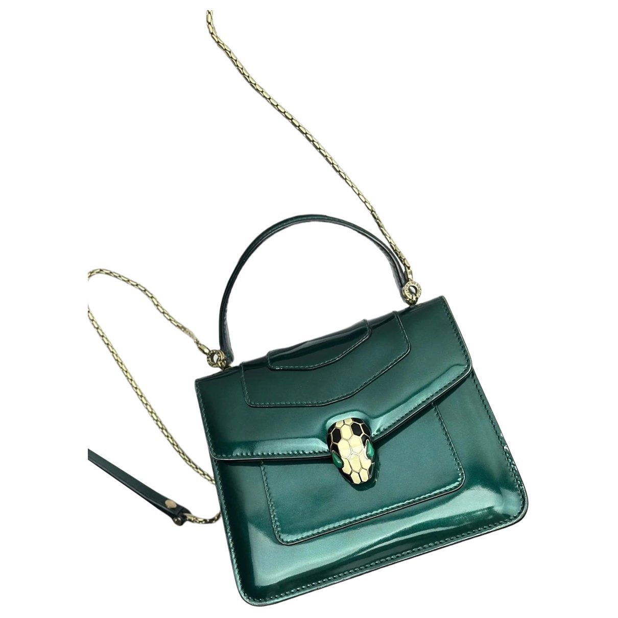 Serpenti leather handbag