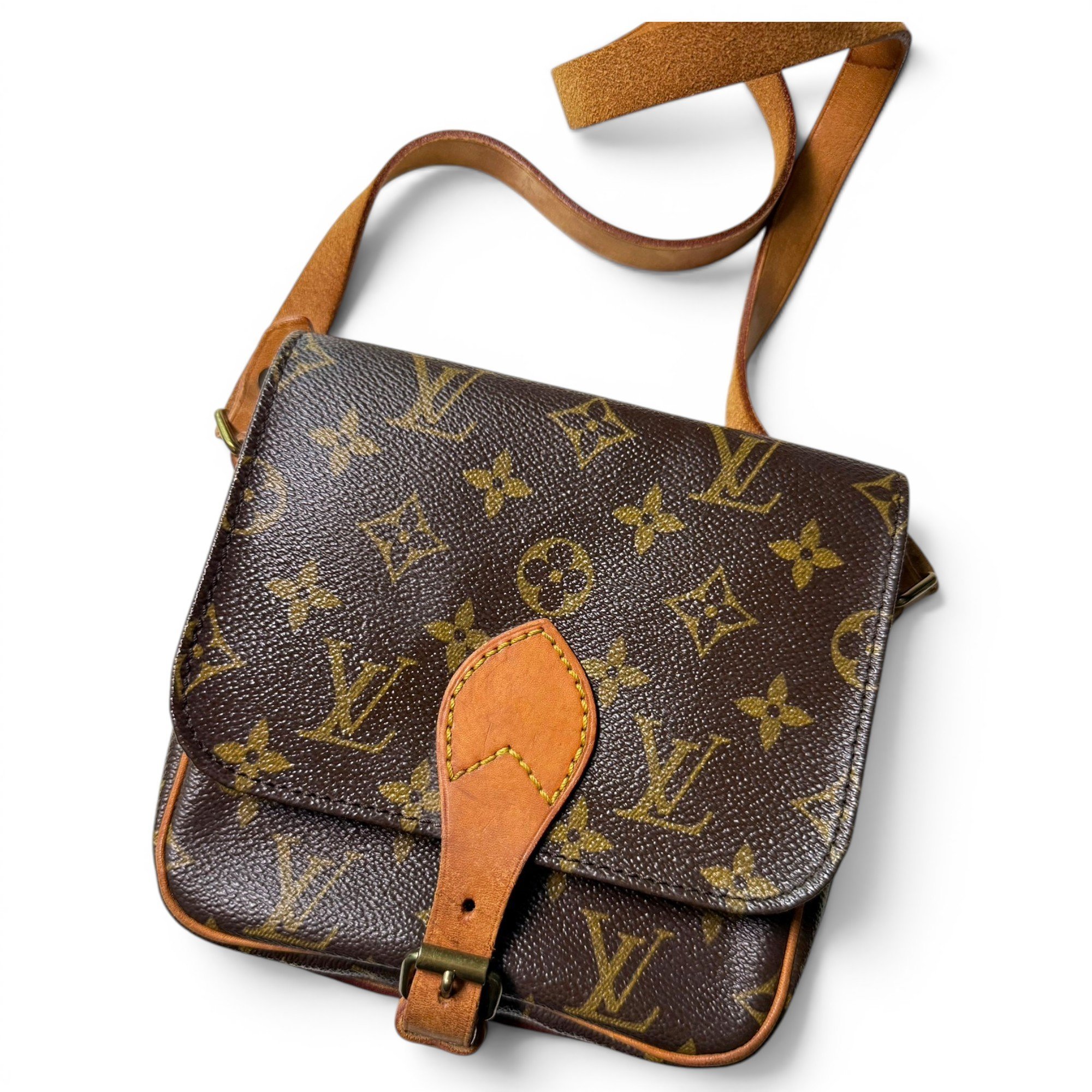 Cartouchière leather crossbody bag