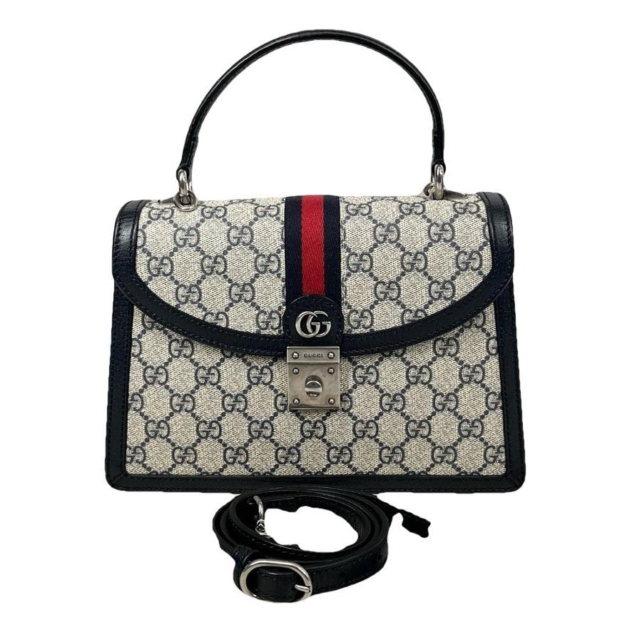 Ophidia Flap Top Handle leather handbag