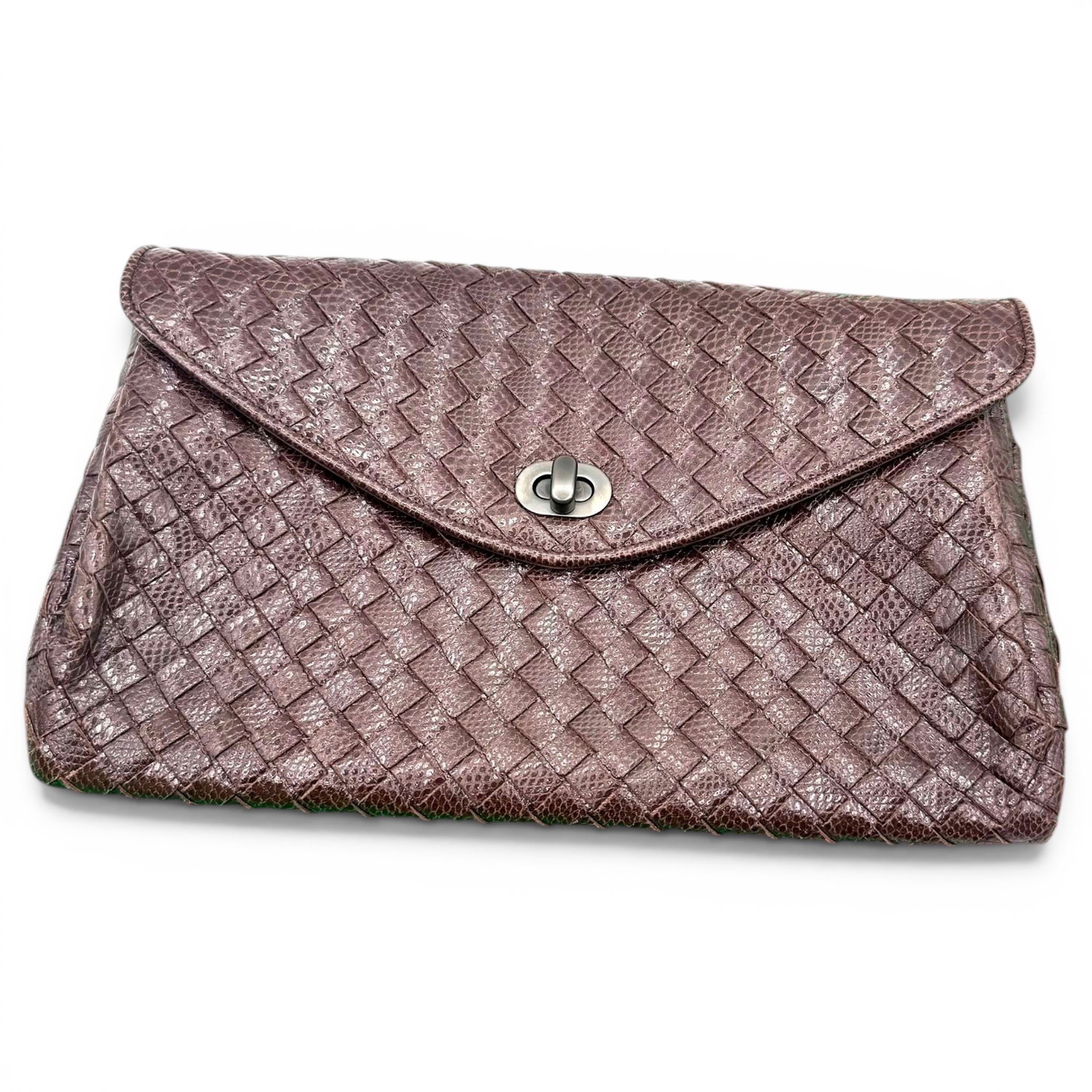 Leather clutch bag