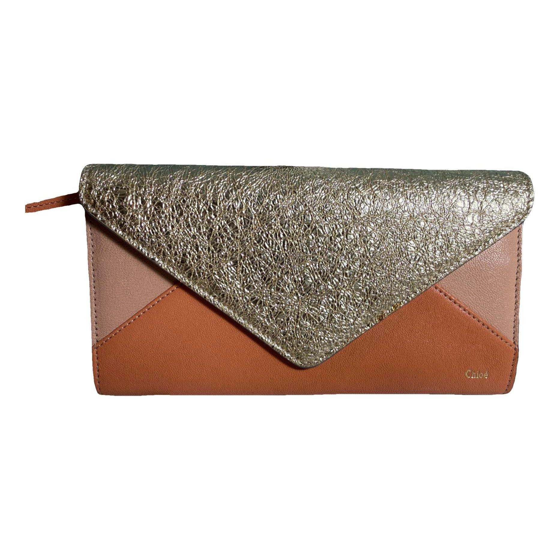 Leather clutch bag