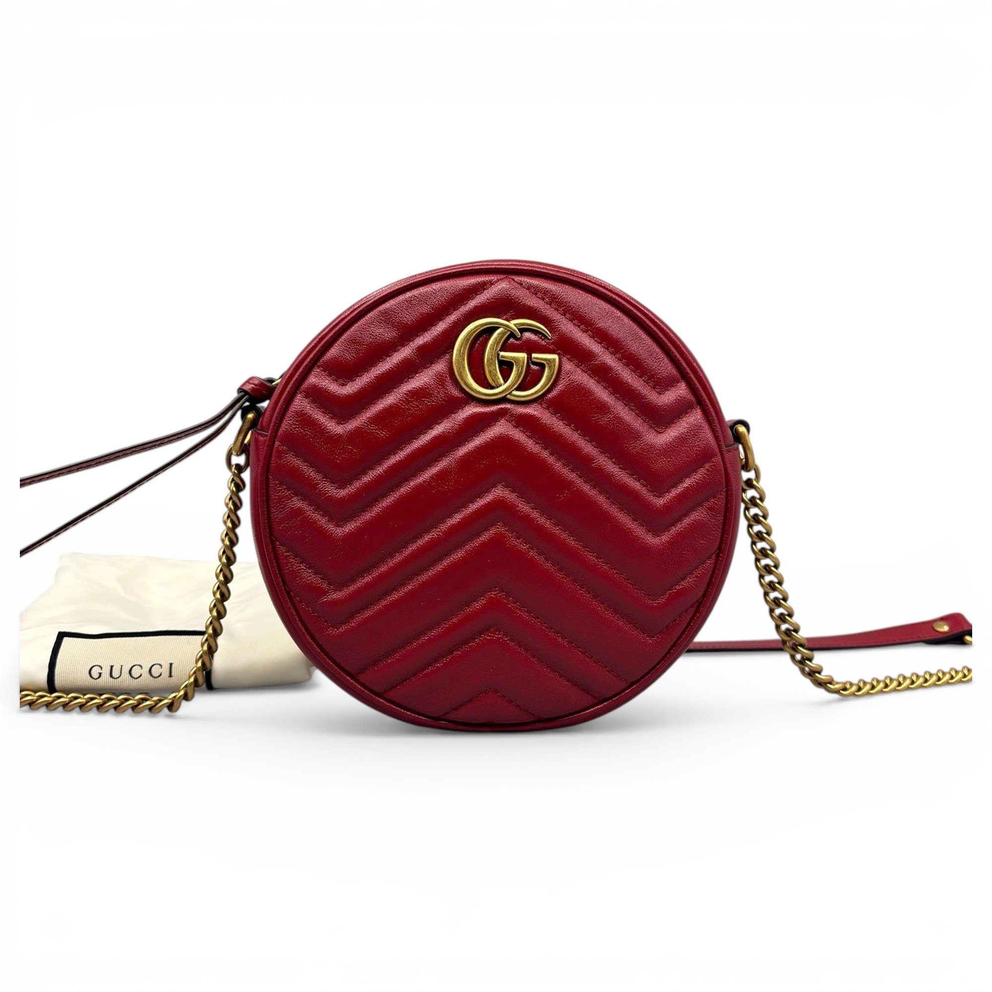 GG Marmont Round leather crossbody bag