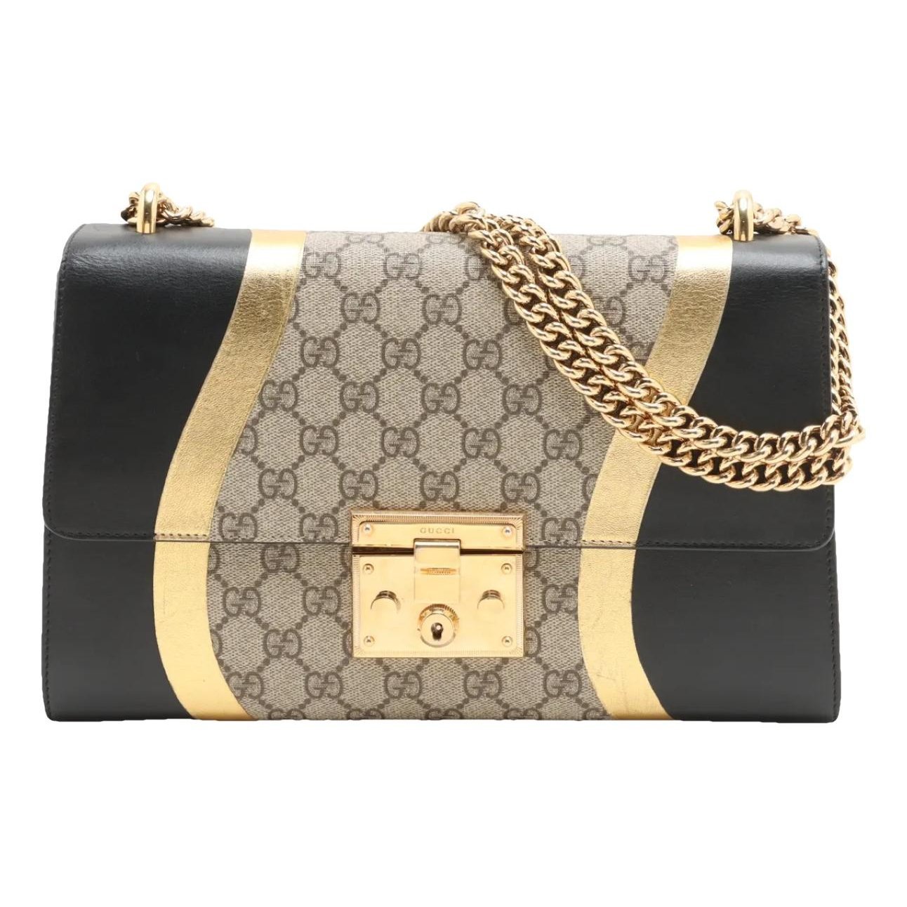 Padlock leather handbag