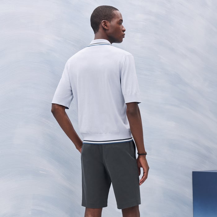 Glacier "Rayures & Twist" Polo Shirt