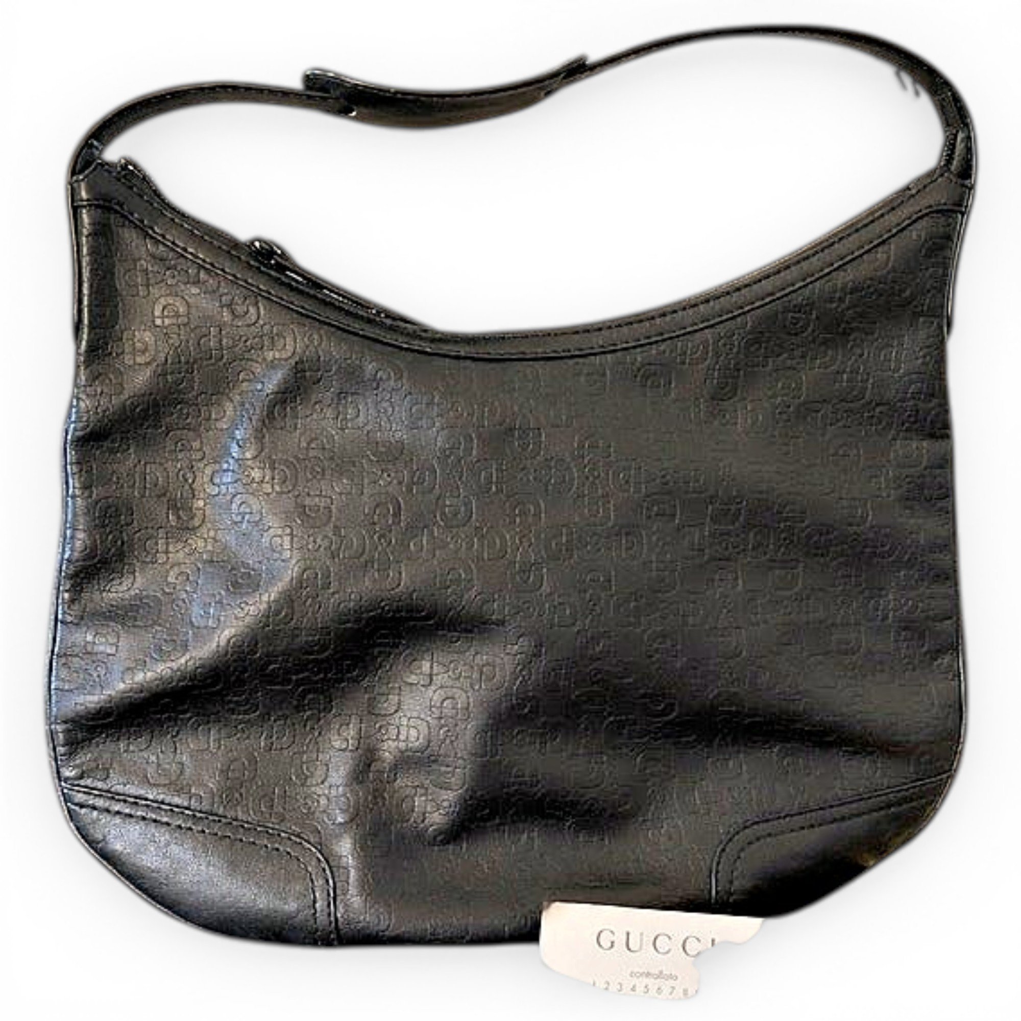 Interlocking leather handbag