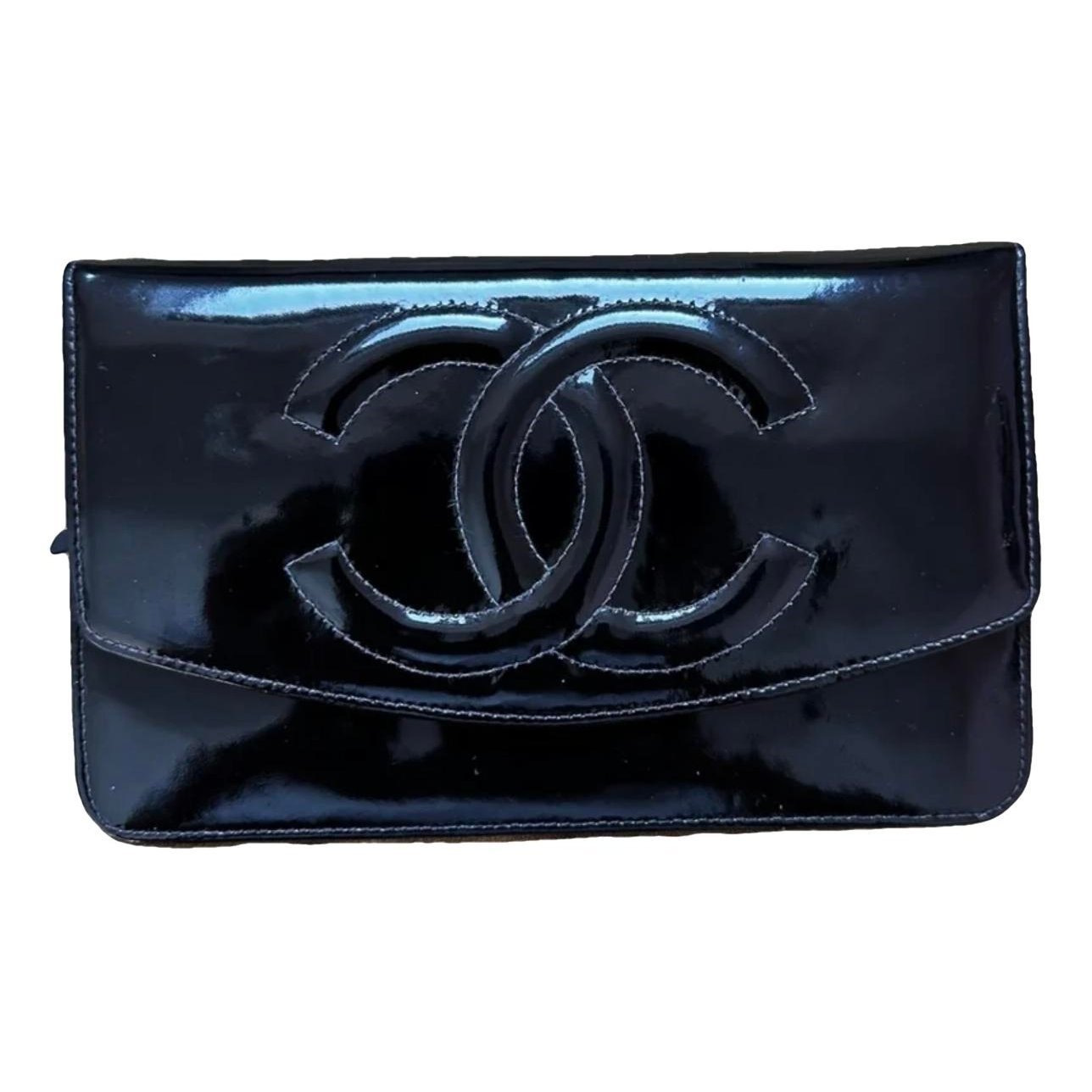 Patent leather clutch bag