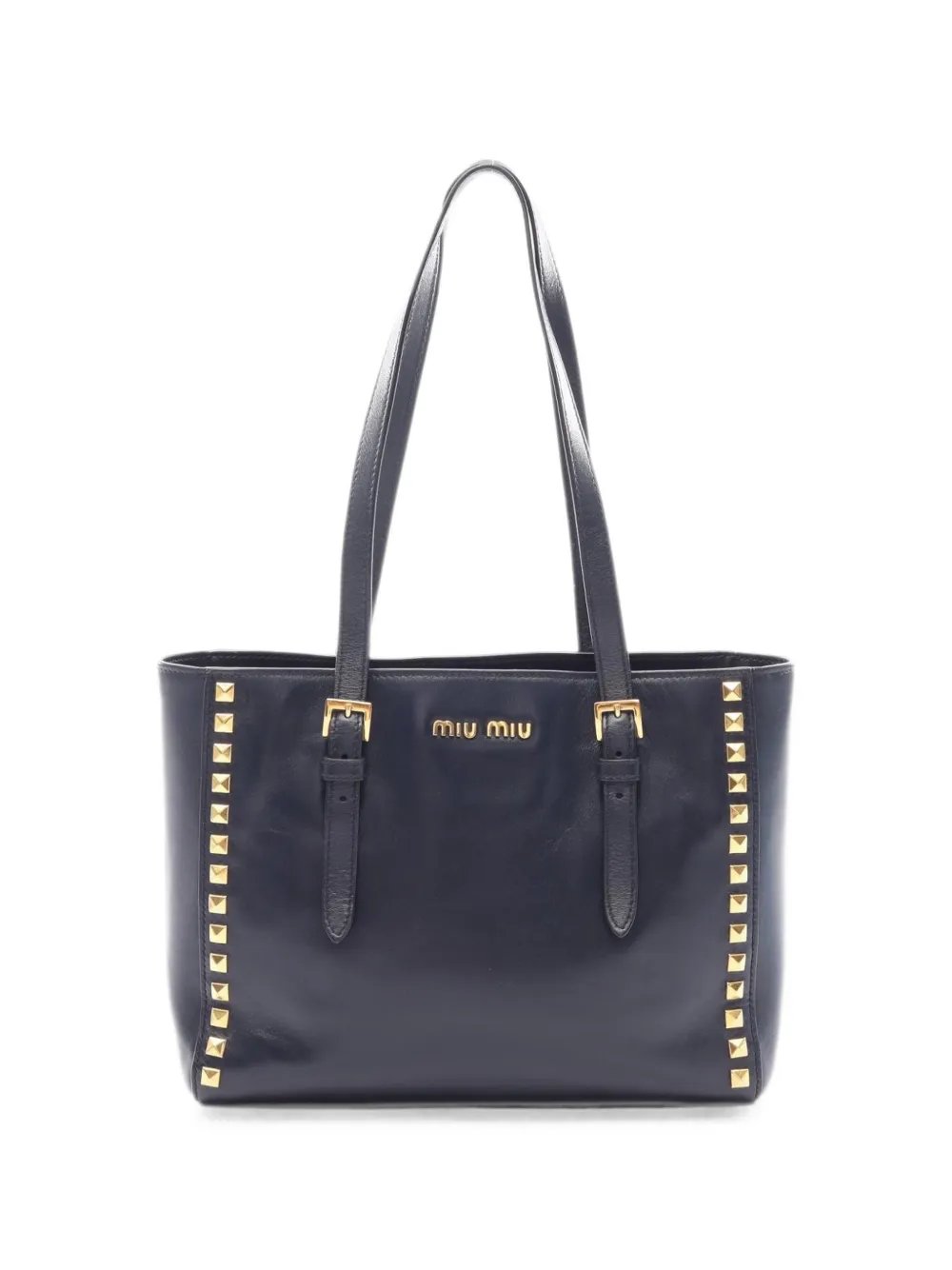 2010s studded calf leather tote bag