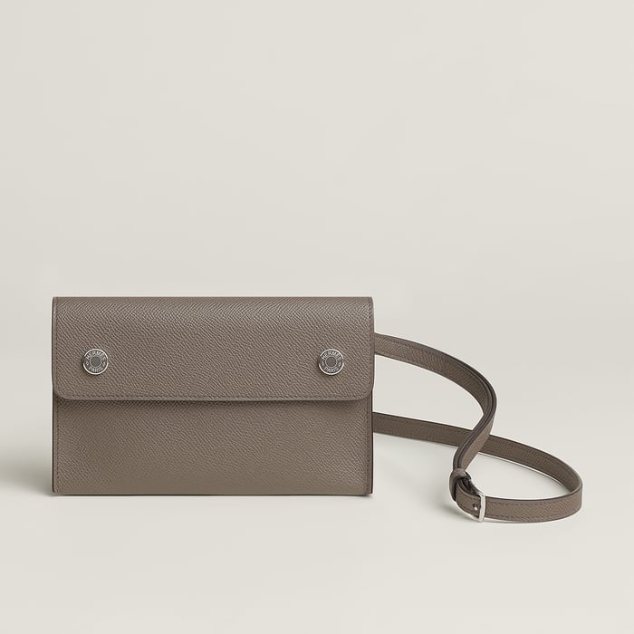 Gris Étain Hermèsnap Wallet