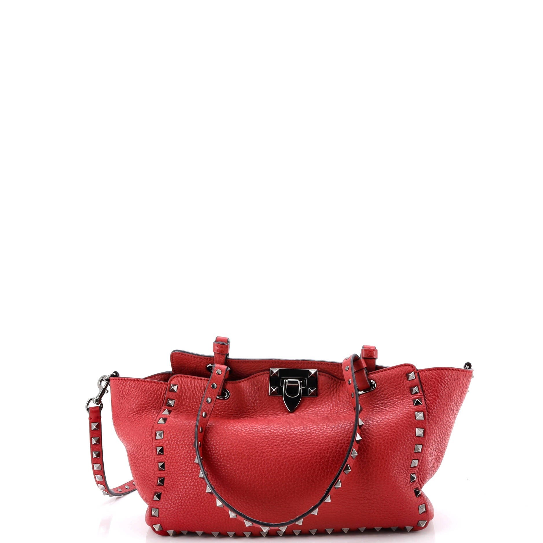 Valentino Garavani Rockstud Tote Pebbled Leather Small