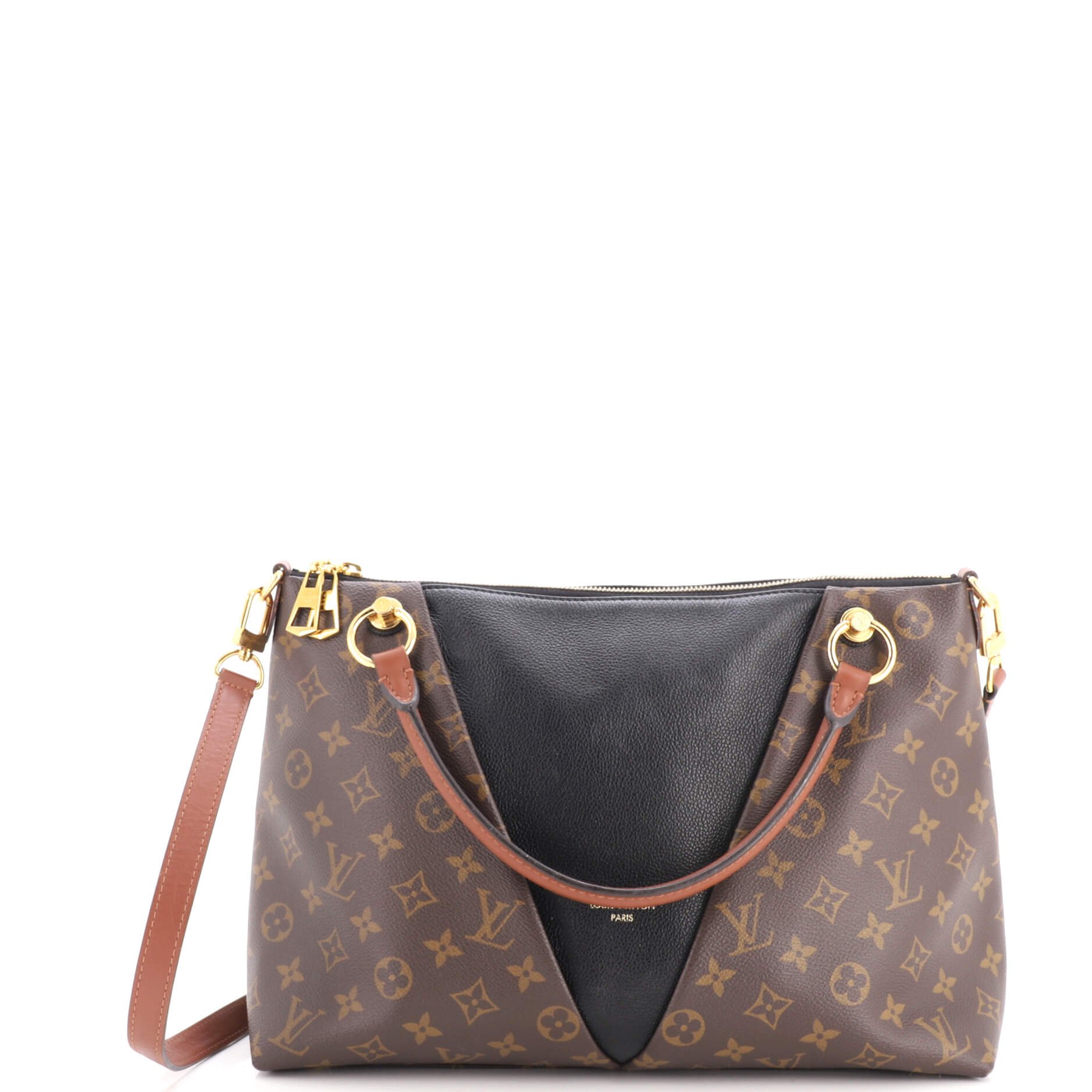 V Tote Monogram Canvas and Leather MM