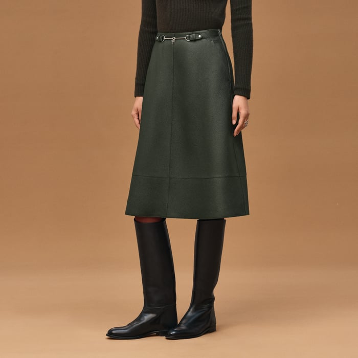 Vert Anglais Flared Skirt