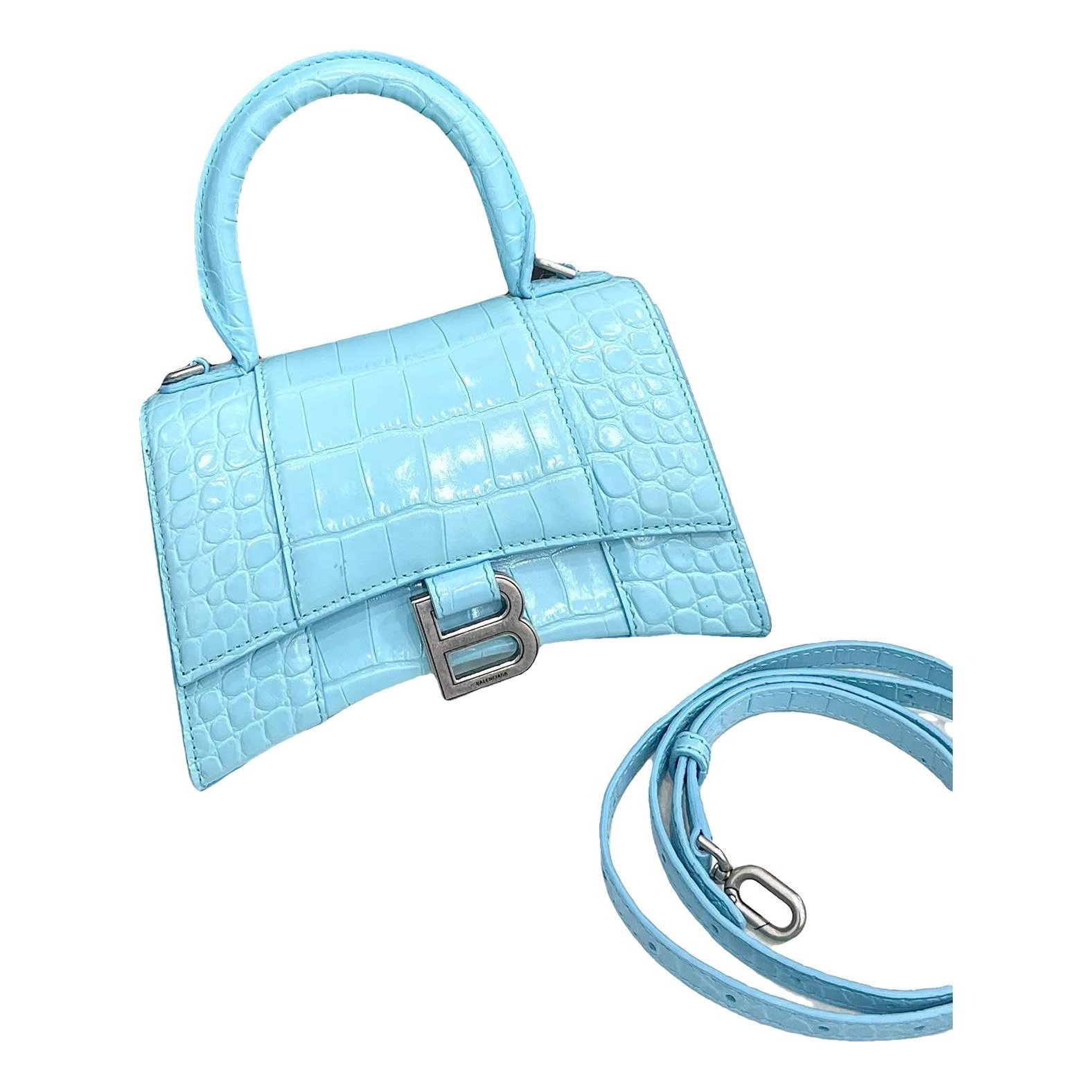 Hourglass leather crossbody bag