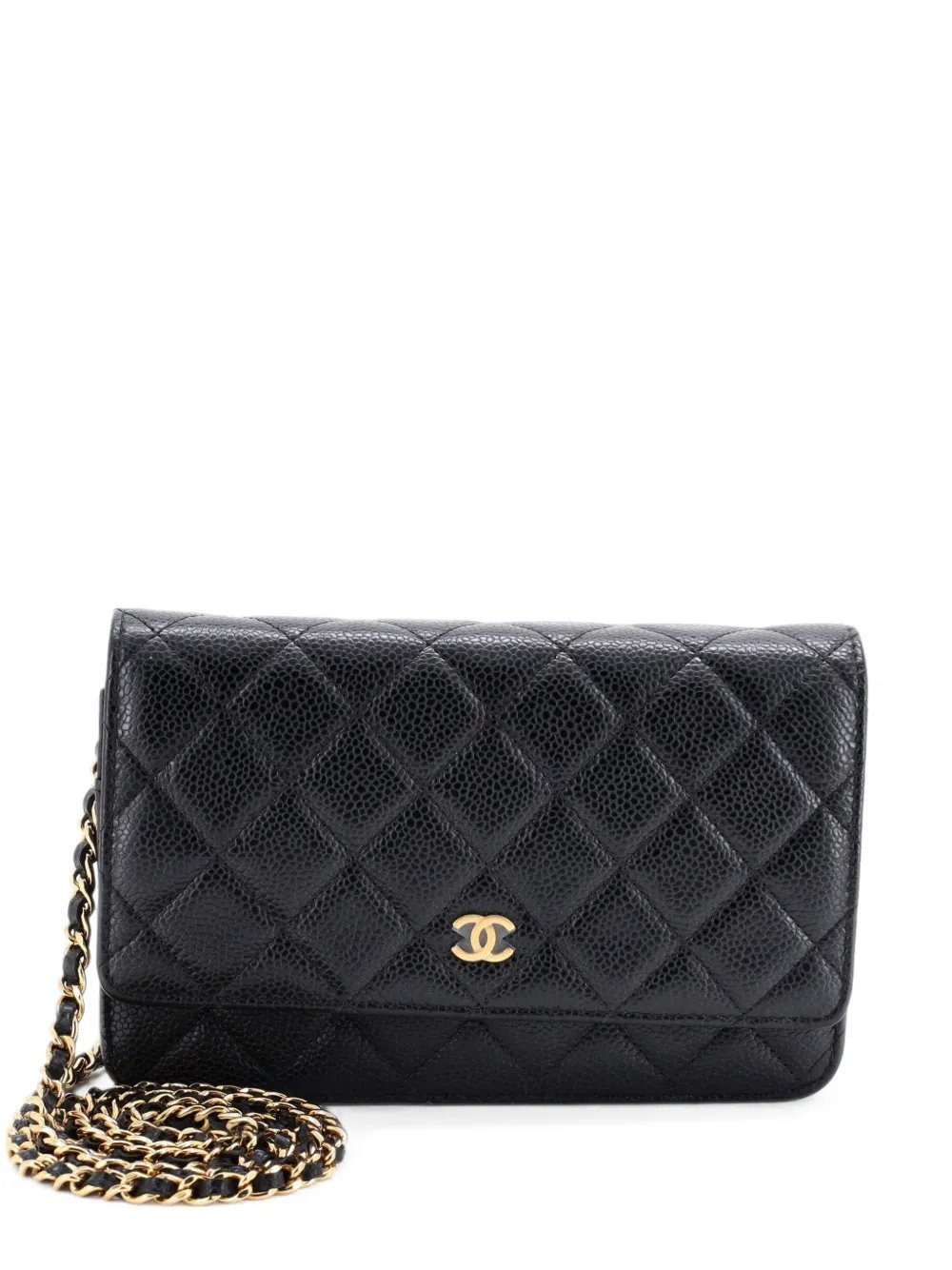 Wallet on Chain Quilted Caviar crossbody bag