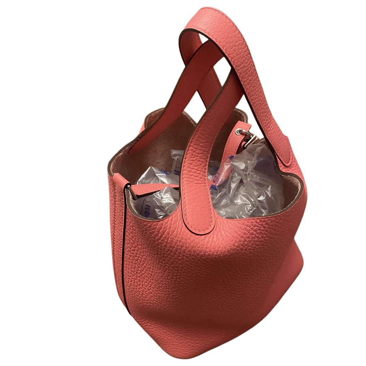 Hermes Picotin 18 Handbag Rose Azalee Clemence Leather 2025