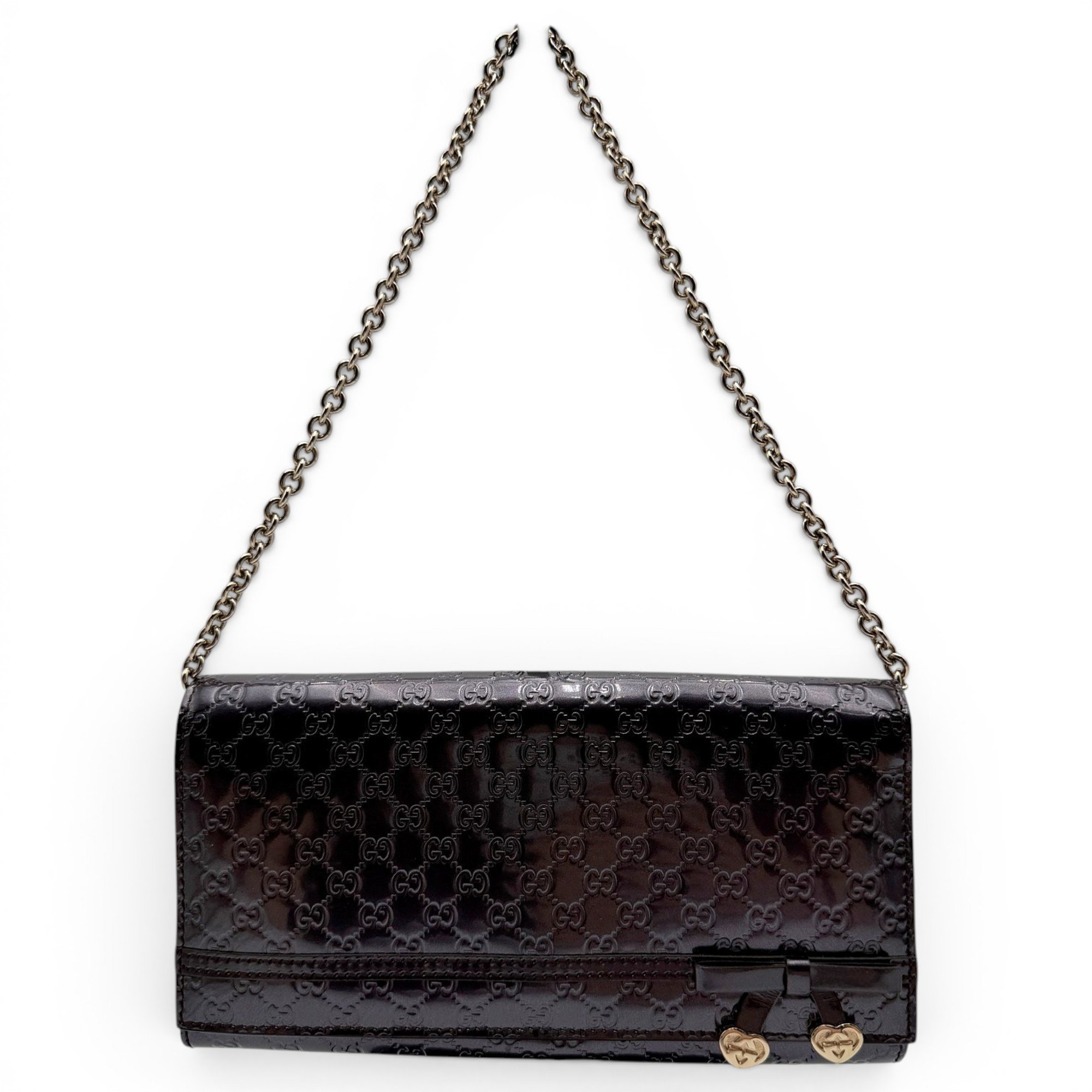 Patent leather handbag
