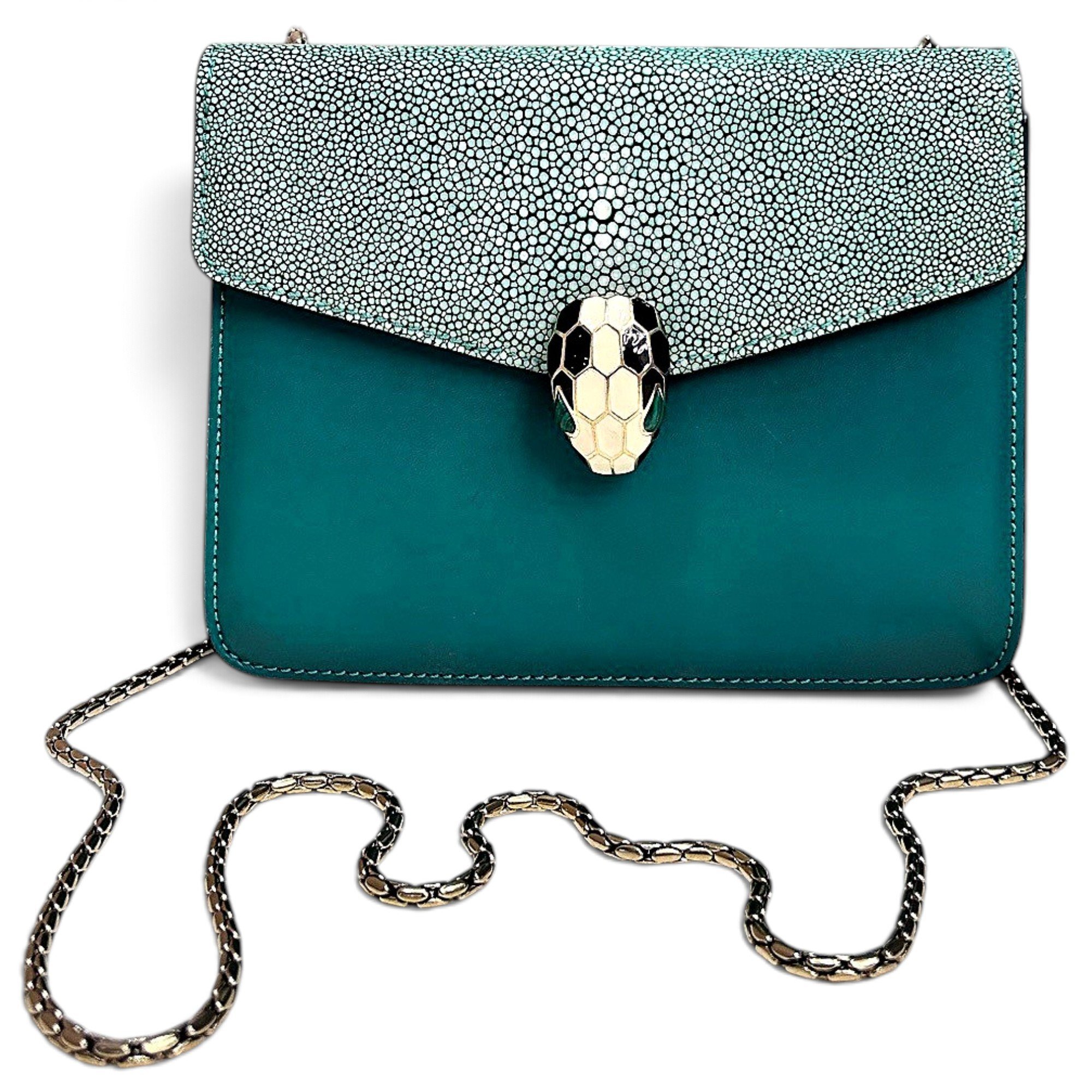 Serpenti leather handbag