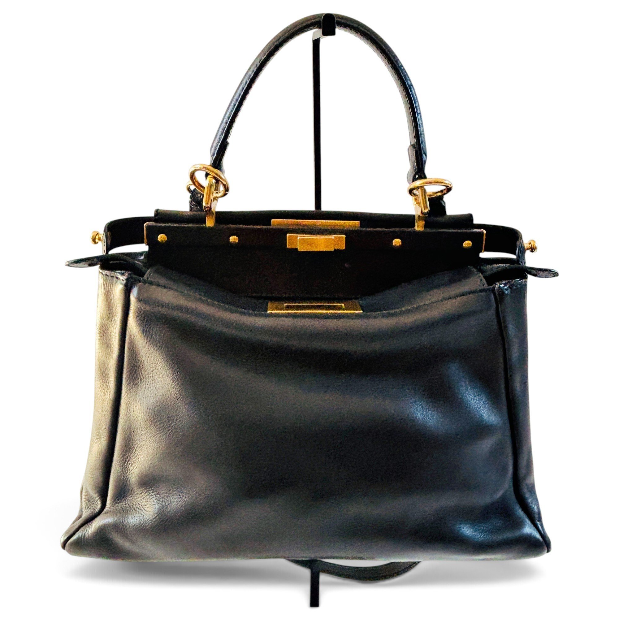 Peekaboo leather handbag