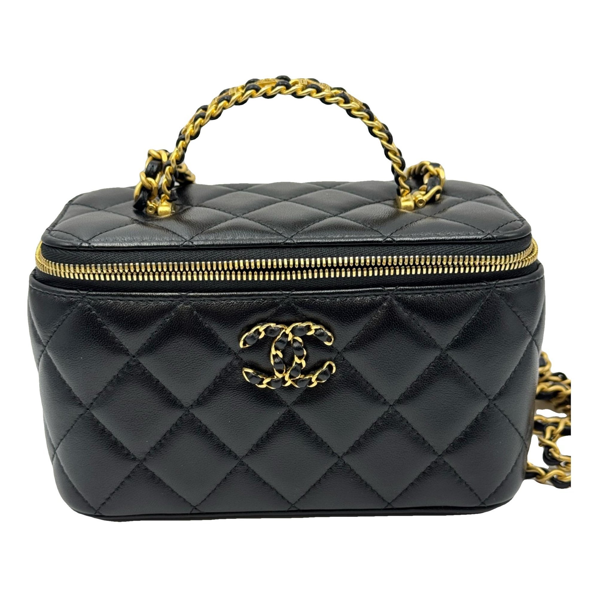 Vanity leather handbag