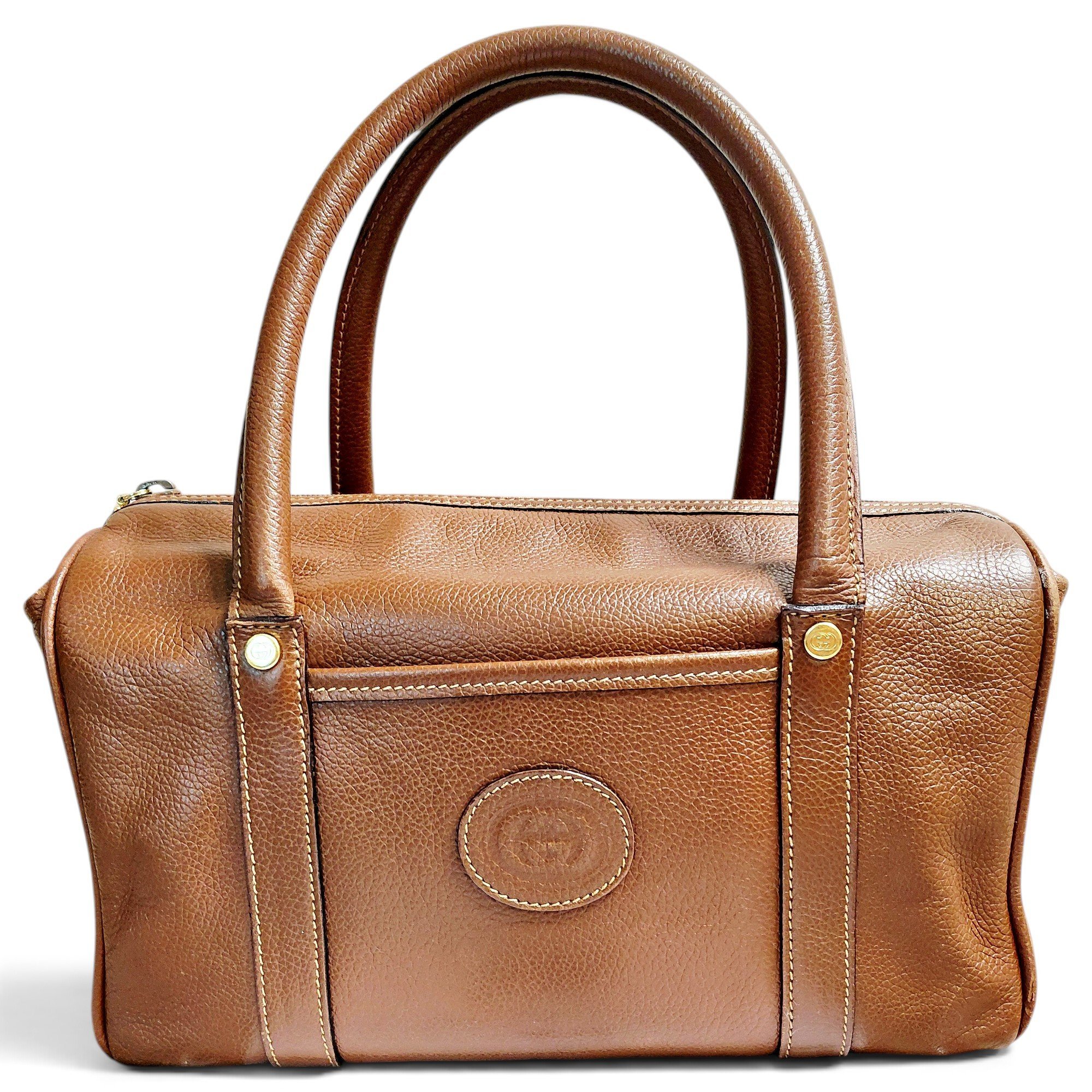 Boston leather handbag