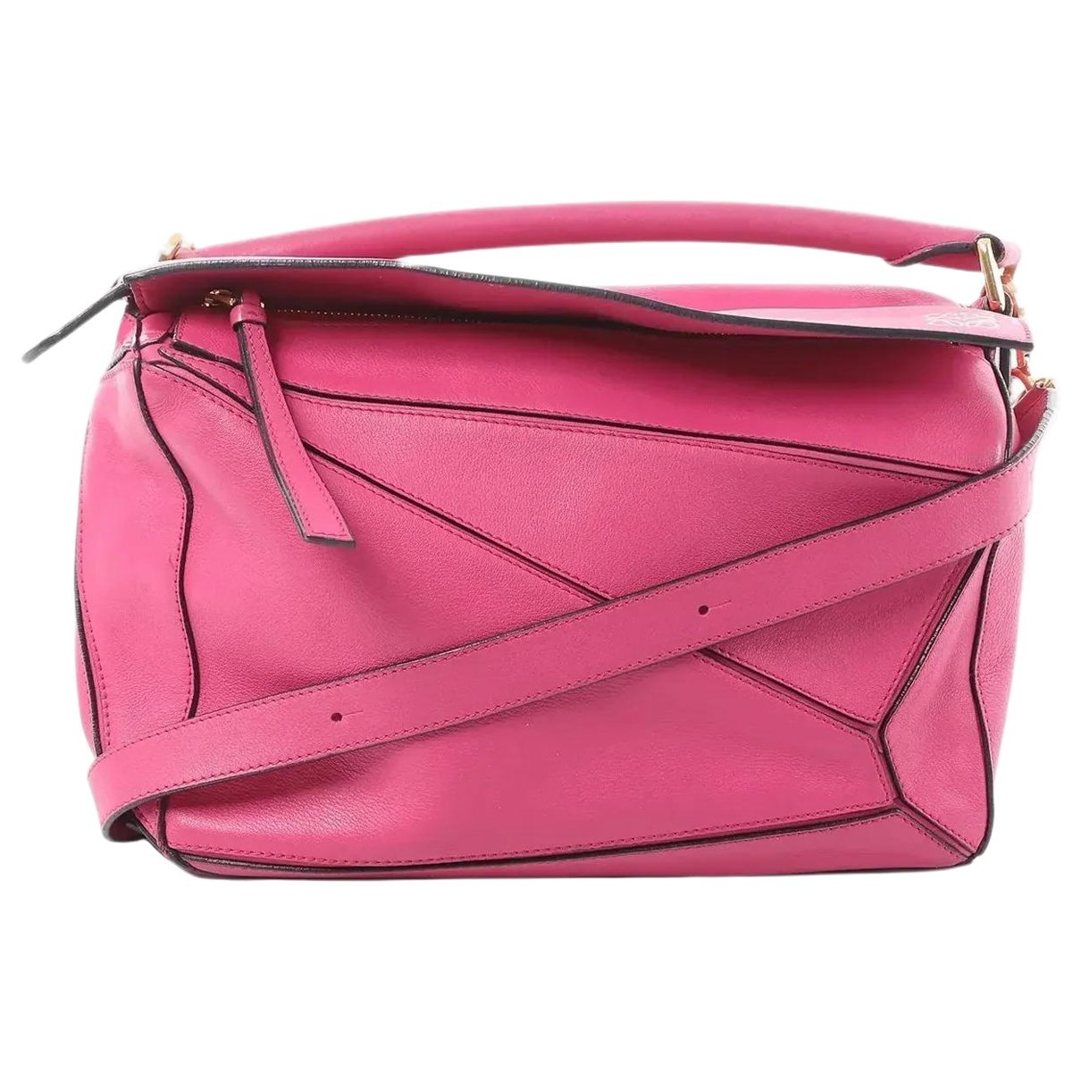 Puzzle leather handbag