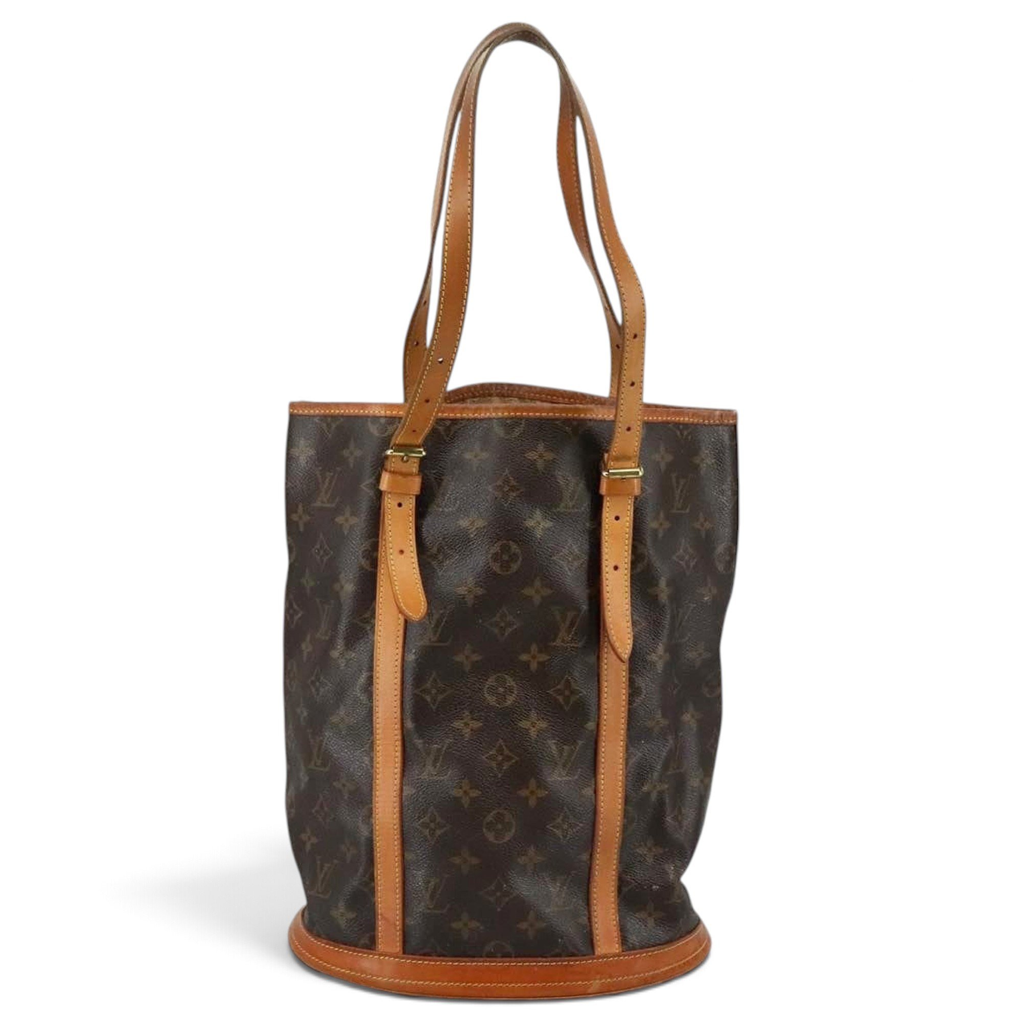 Bucket leather handbag