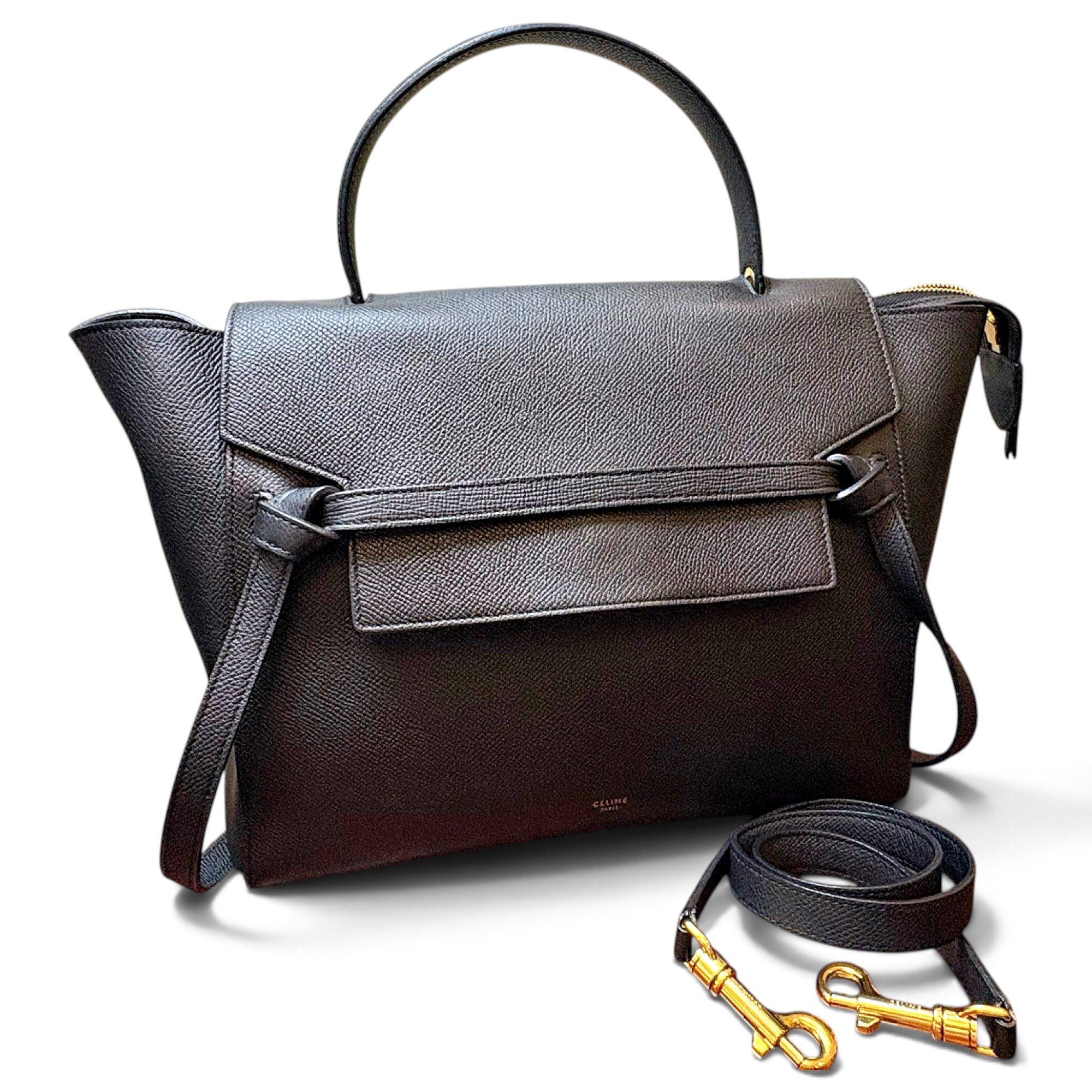 Belt leather handbag