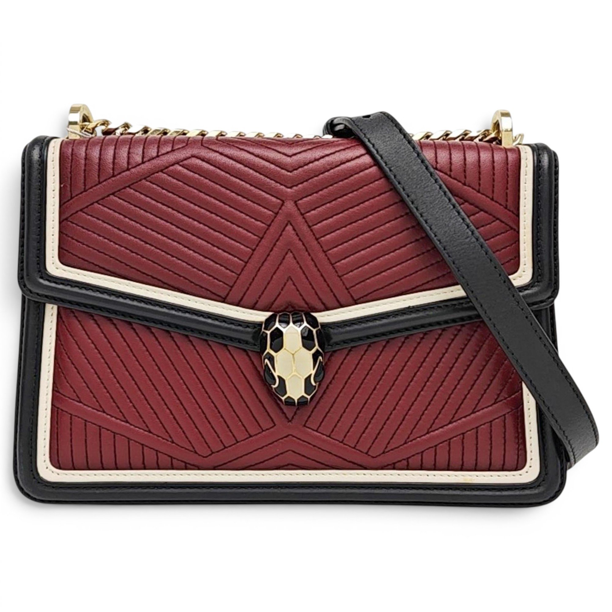 Serpenti leather handbag