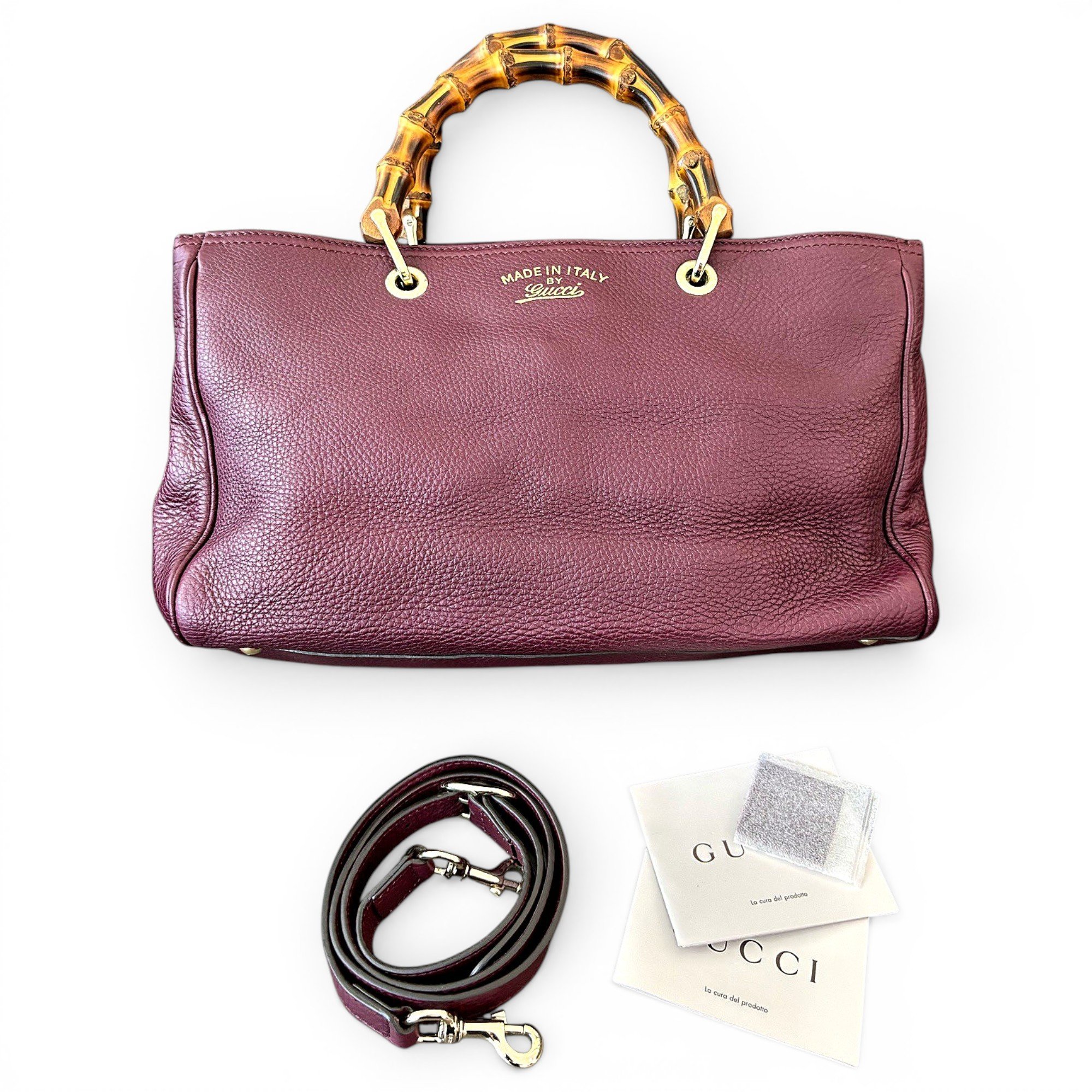 Bamboo Shopper leather tote