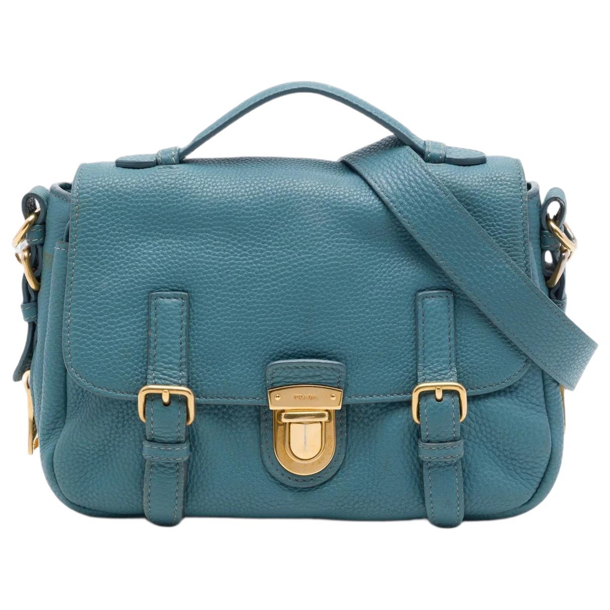 Buckle leather crossbody bag