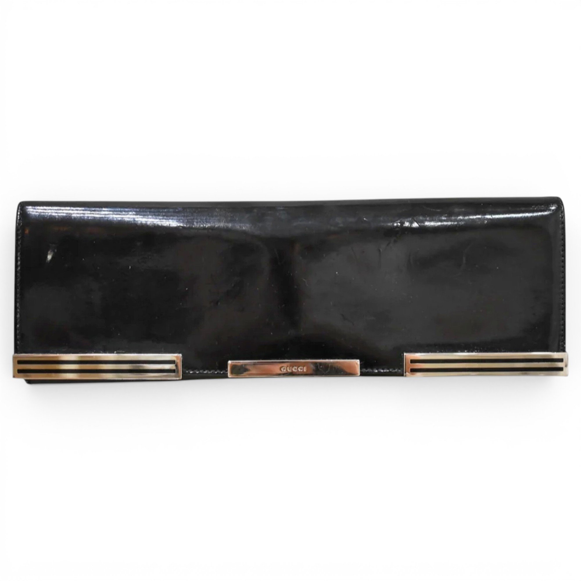 Patent leather clutch bag