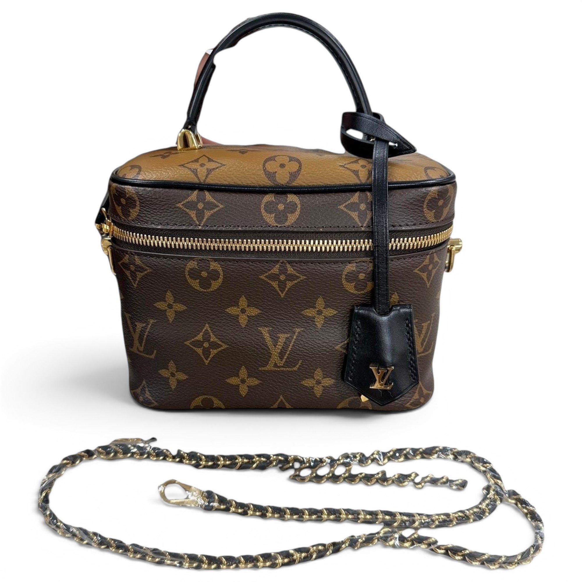 Vanity leather handbag