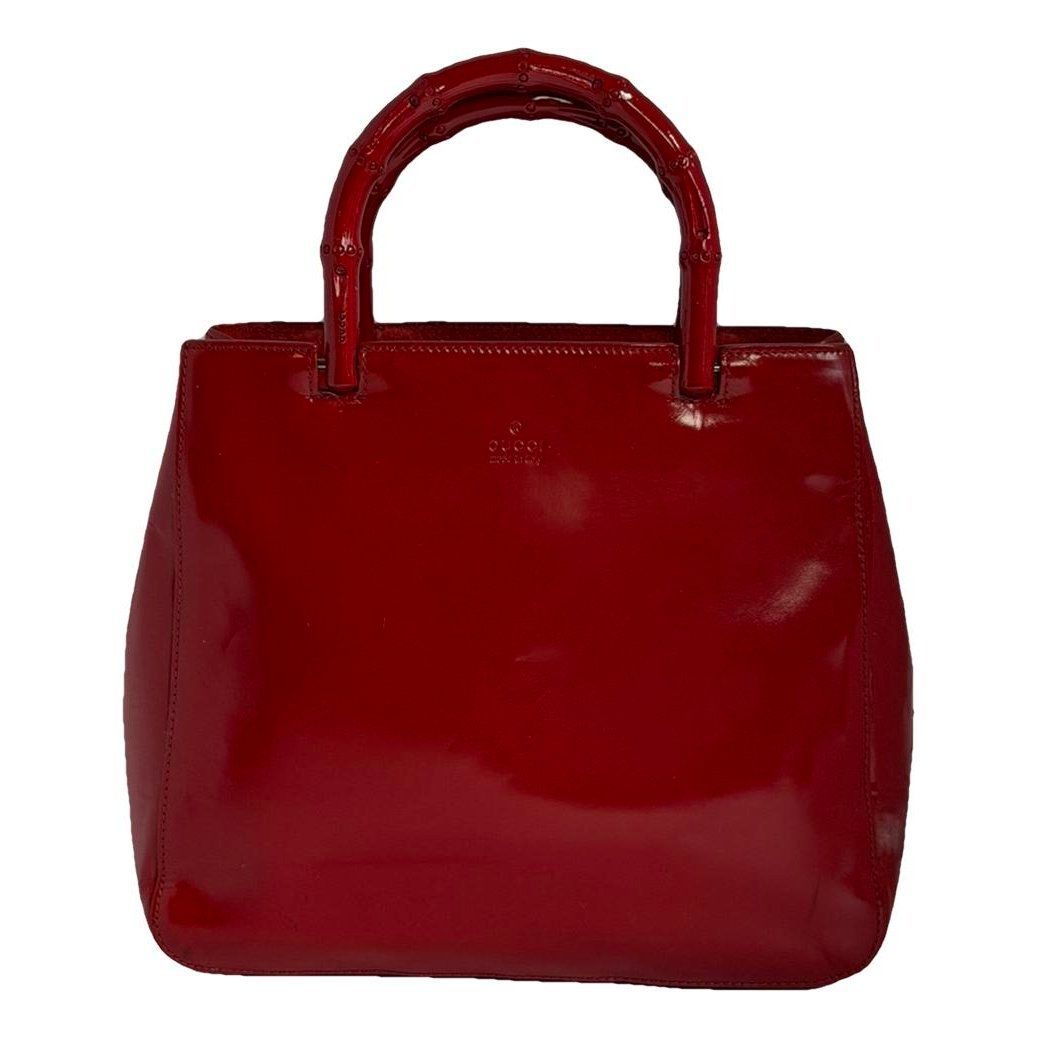 Patent leather handbag