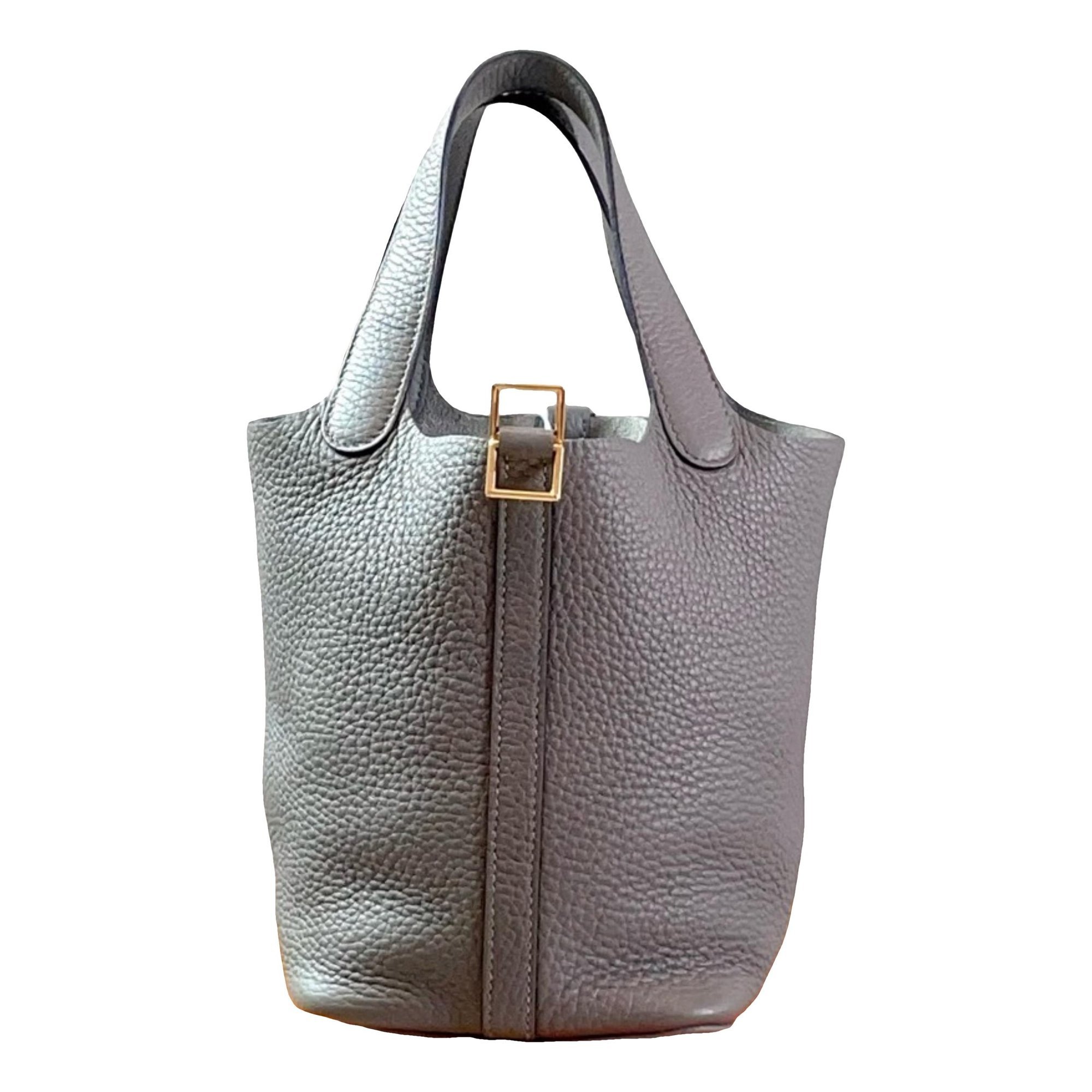 Hermes Picotin Handbag Gris Meyer Clemence Leather