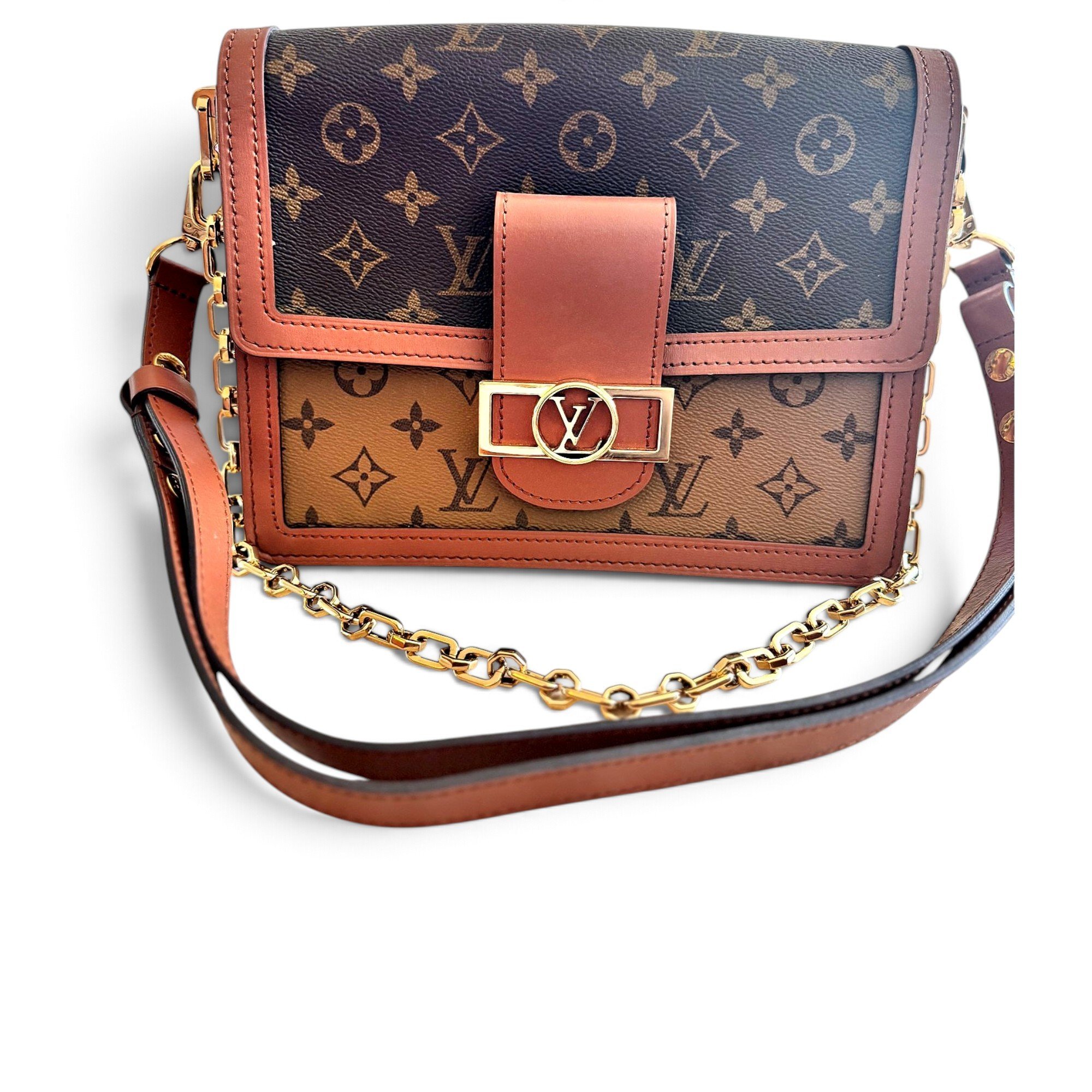 Dauphine leather crossbody bag