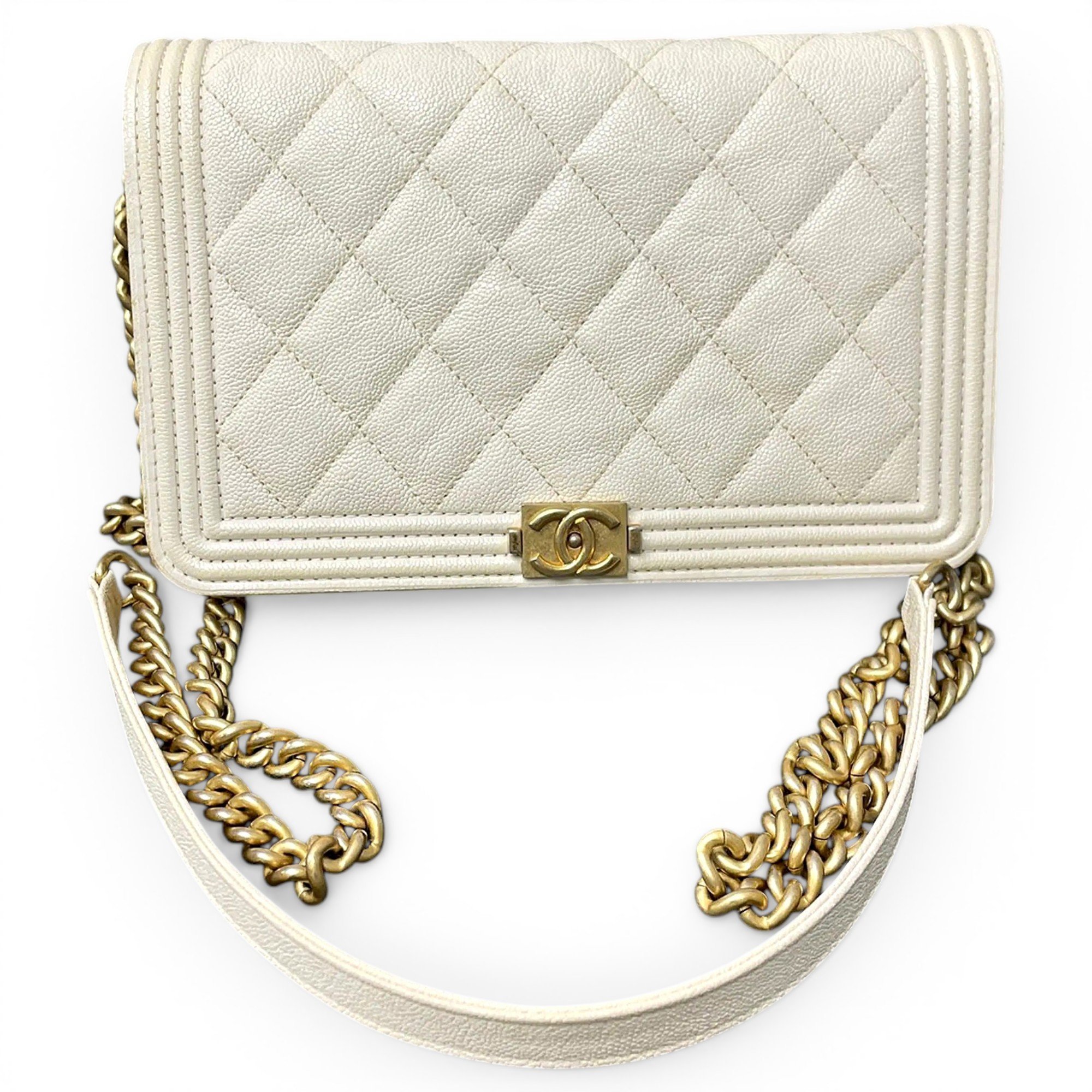 Wallet On Chain Boy leather crossbody bag