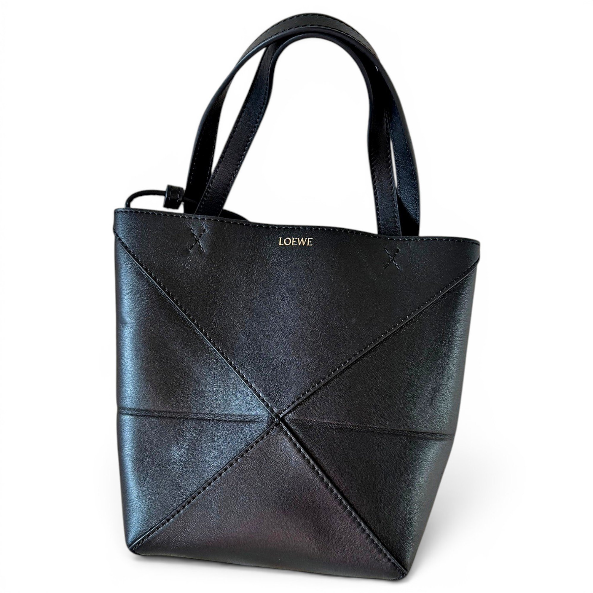 Puzzle Fold leather tote