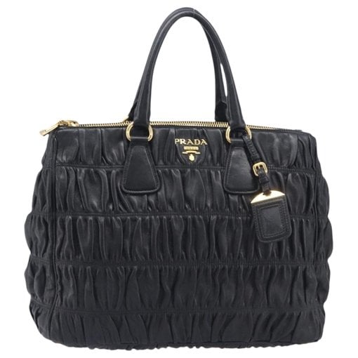 Double leather tote
