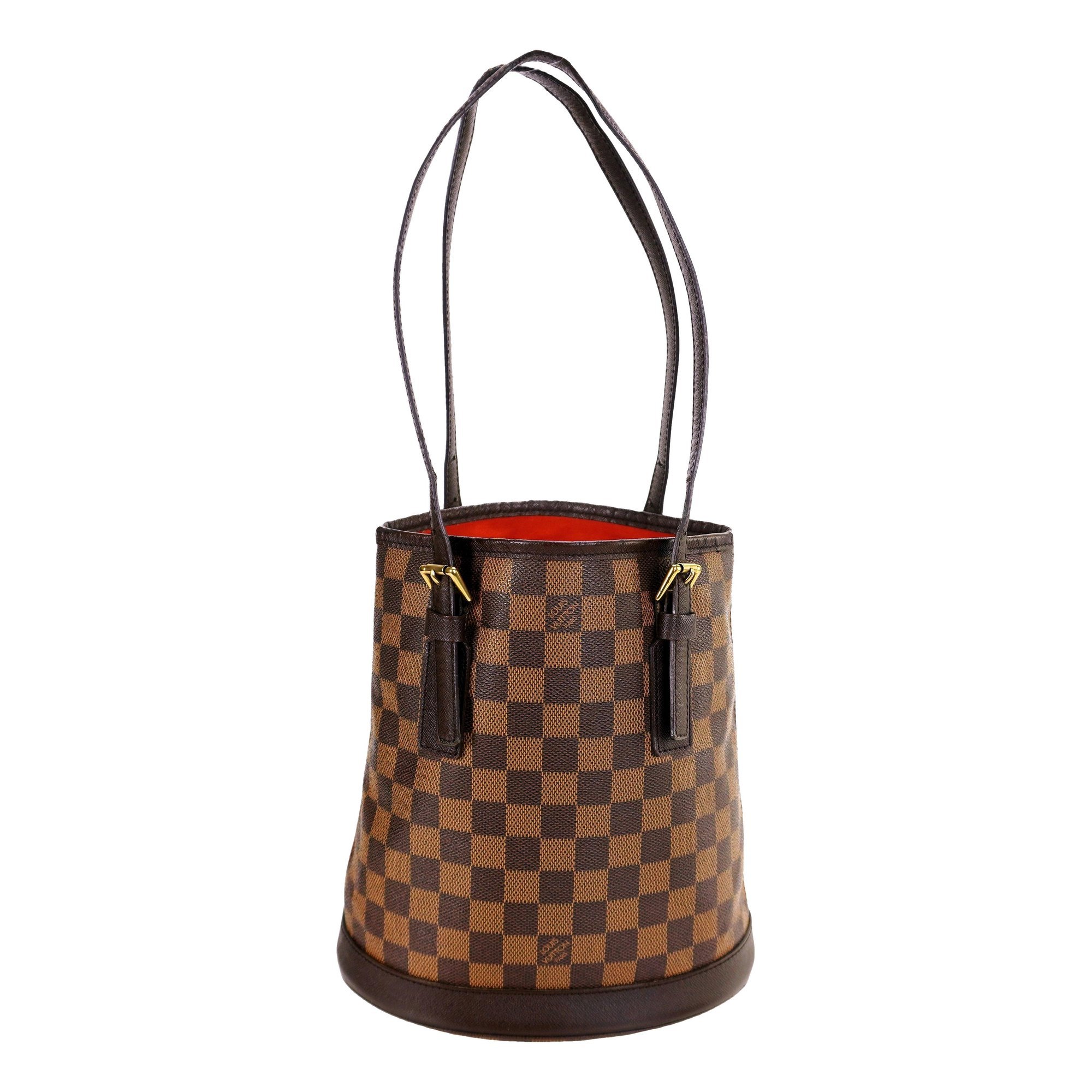Bucket leather handbag