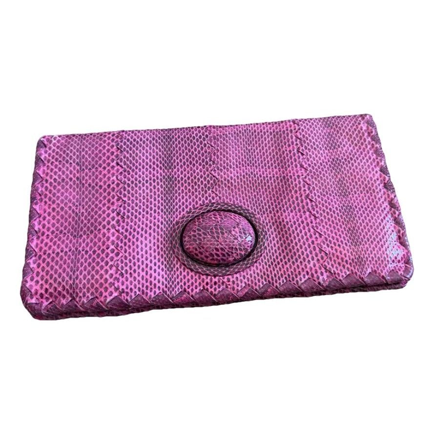 Leather clutch bag