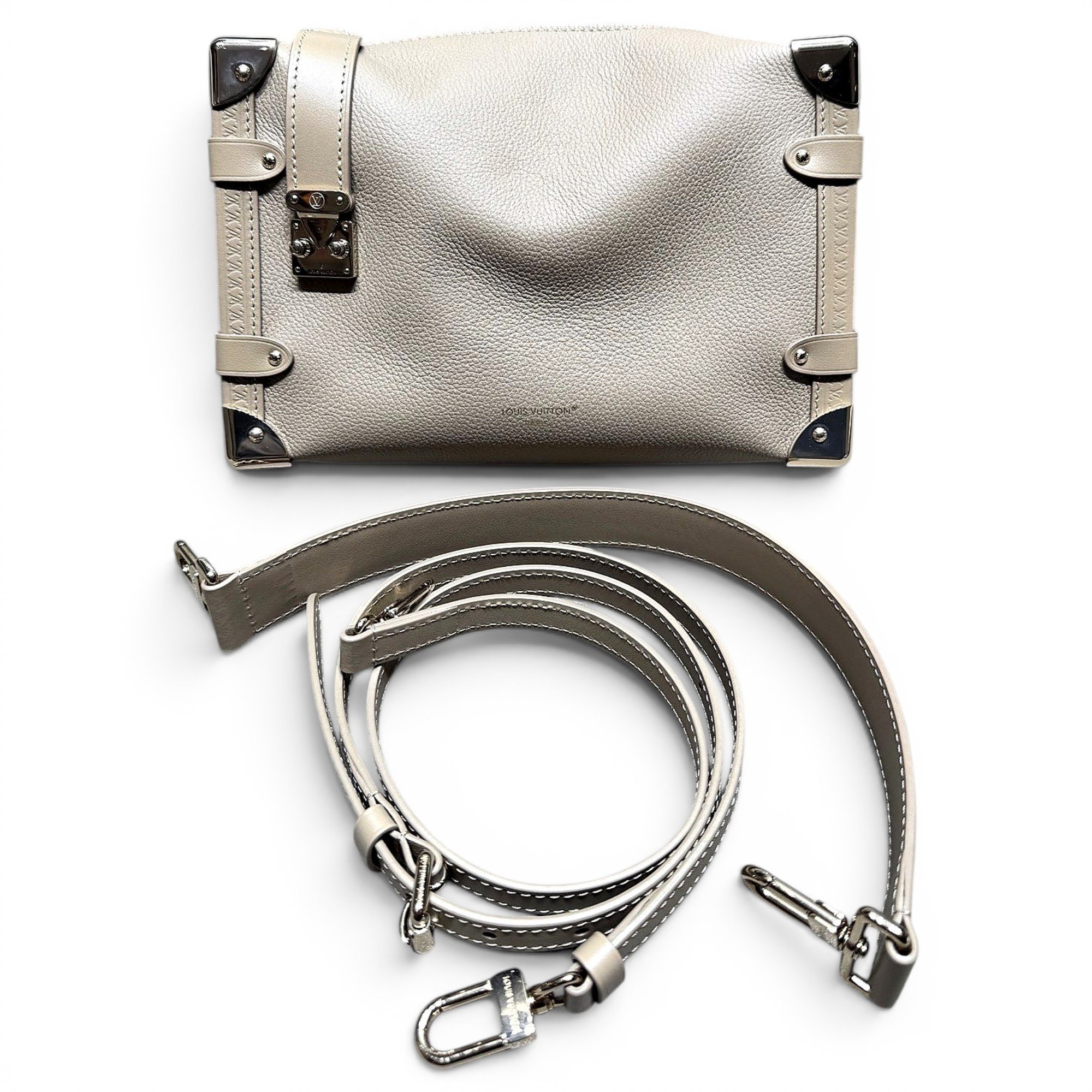 Side Trunk leather handbag