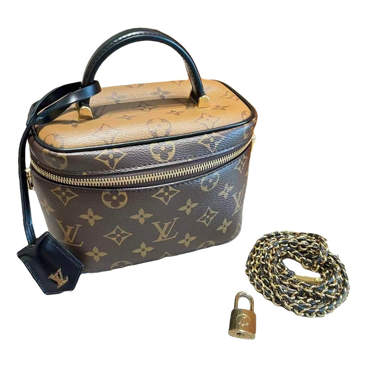Vanity leather handbag